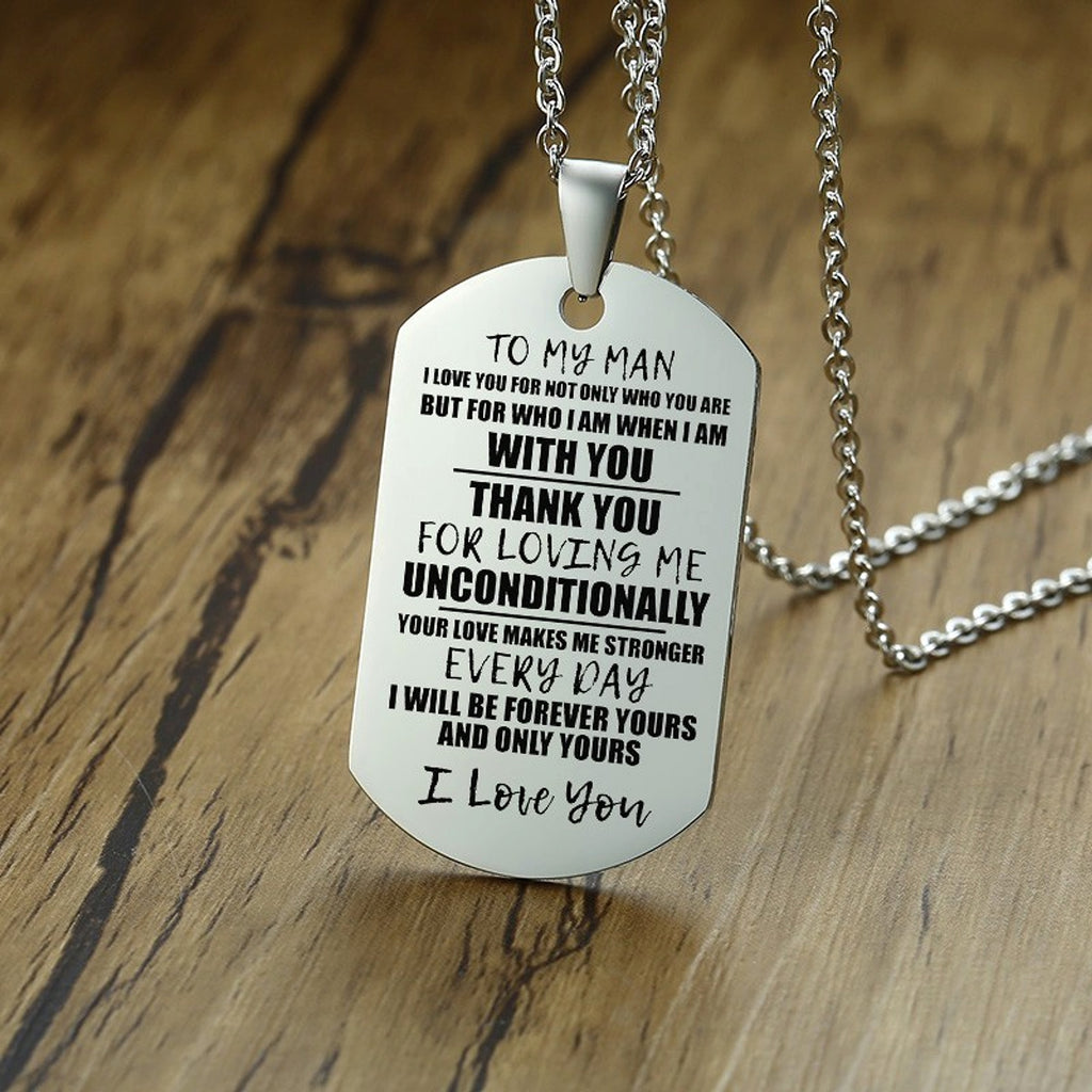 Custom Personalized Military Dog Tag Necklace - enhanced image 3