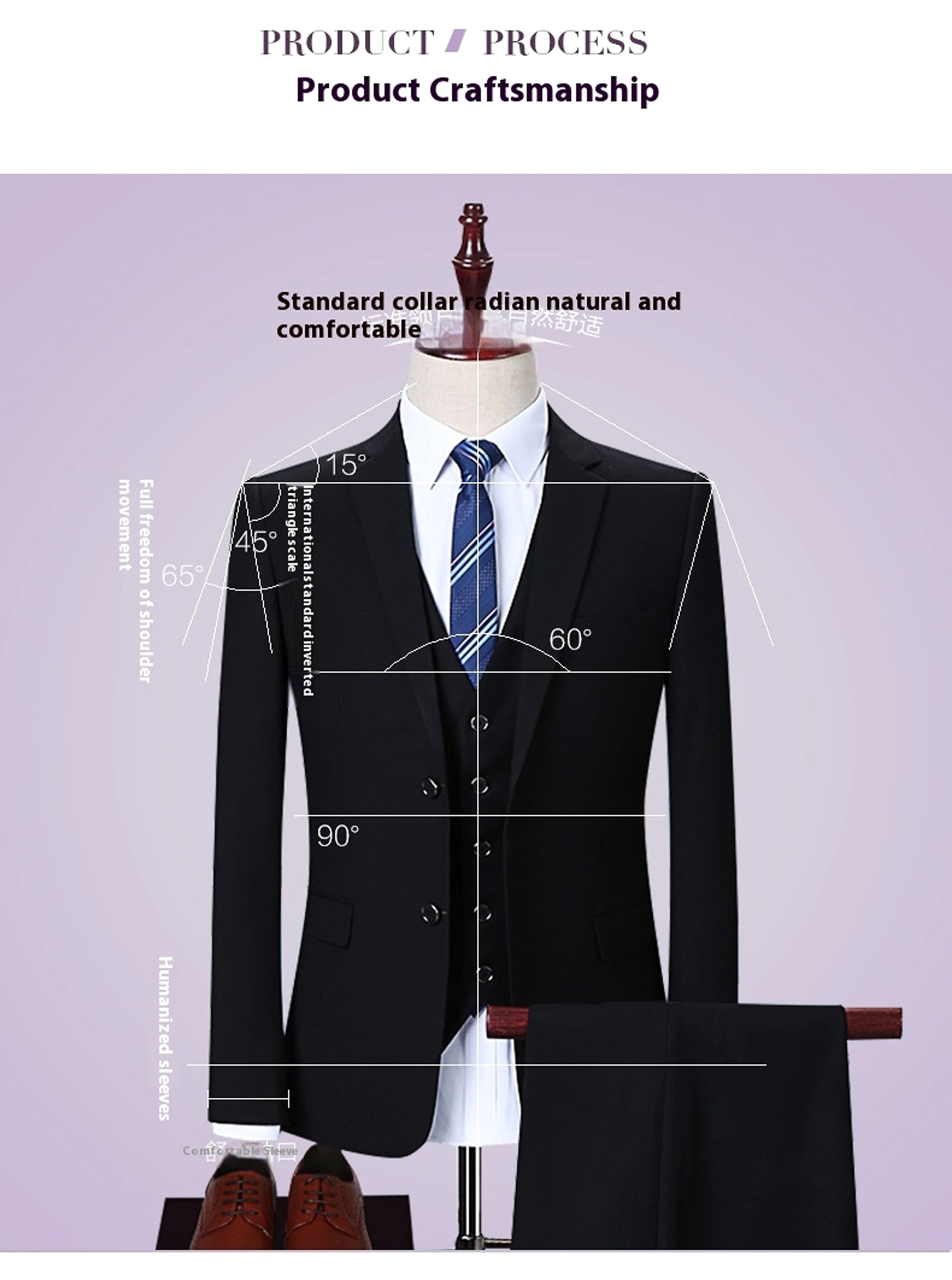 Veridien™ – Korean Slim Fit 3-Piece Suit - enhanced image 3