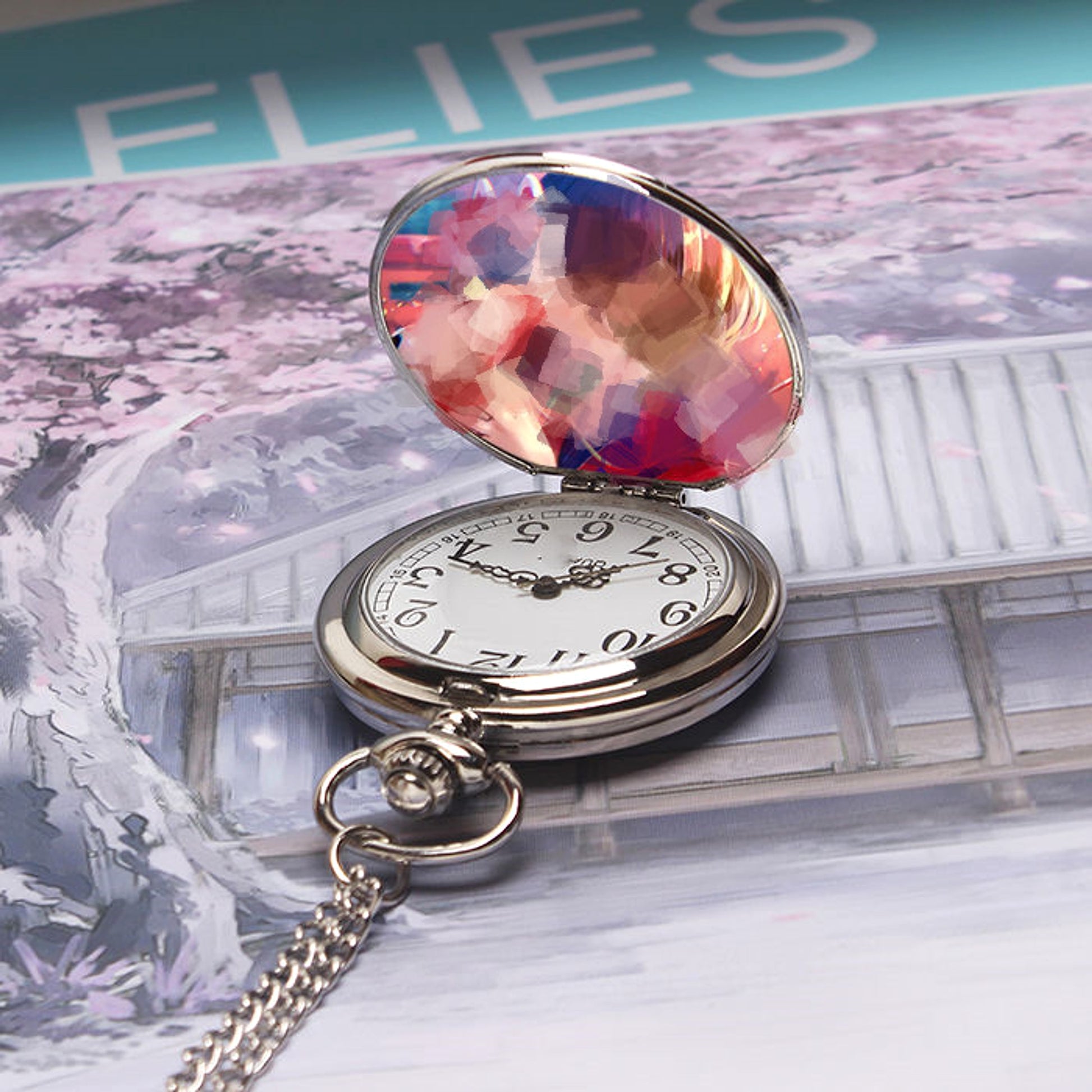 DIY Custom Photo Retro Flip Quartz Pocket Watch - enhanced image 3