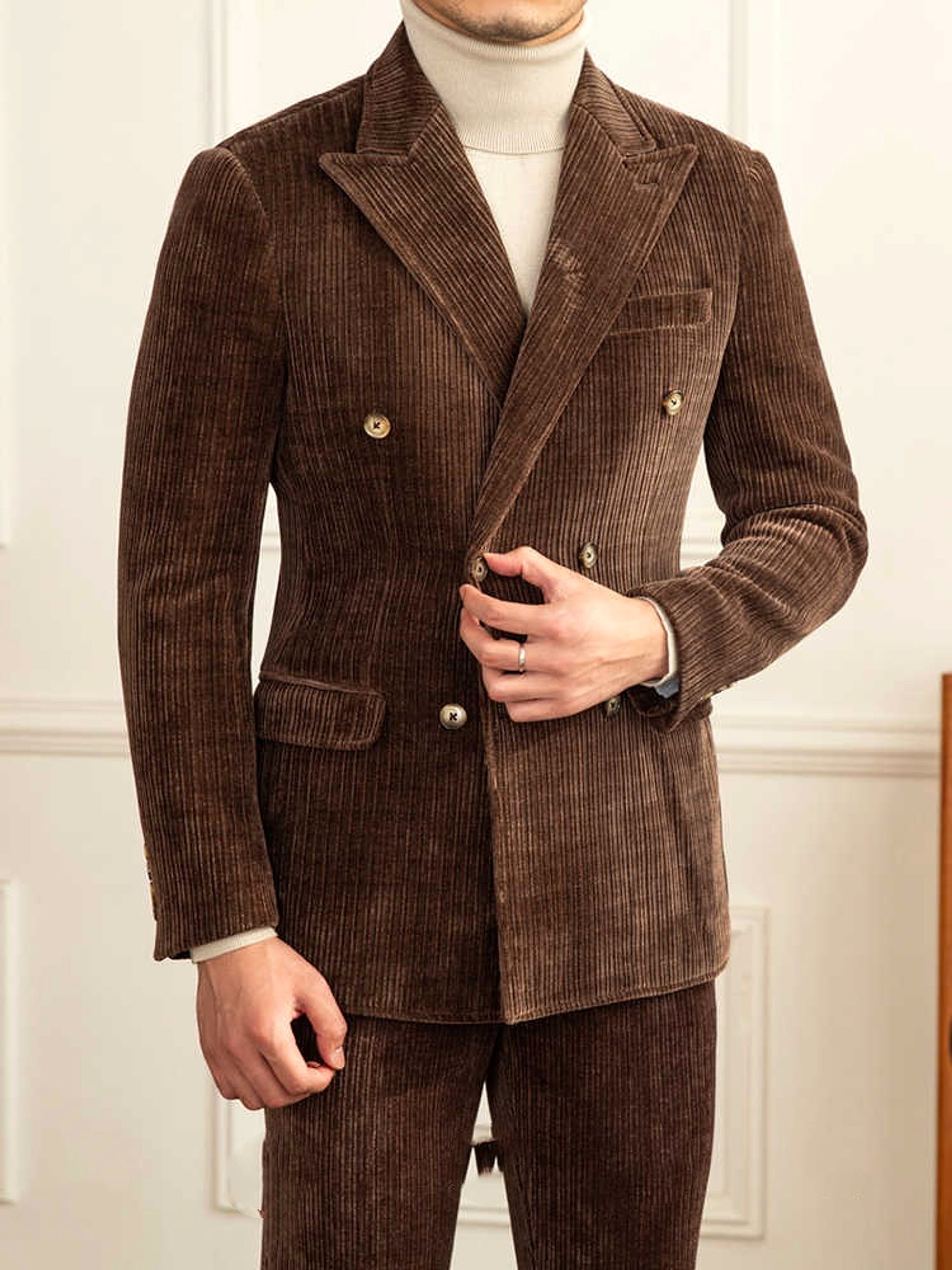 Caverton™ – Double-Breasted Luxury Suit (Autumn Edition) - enhanced image 3