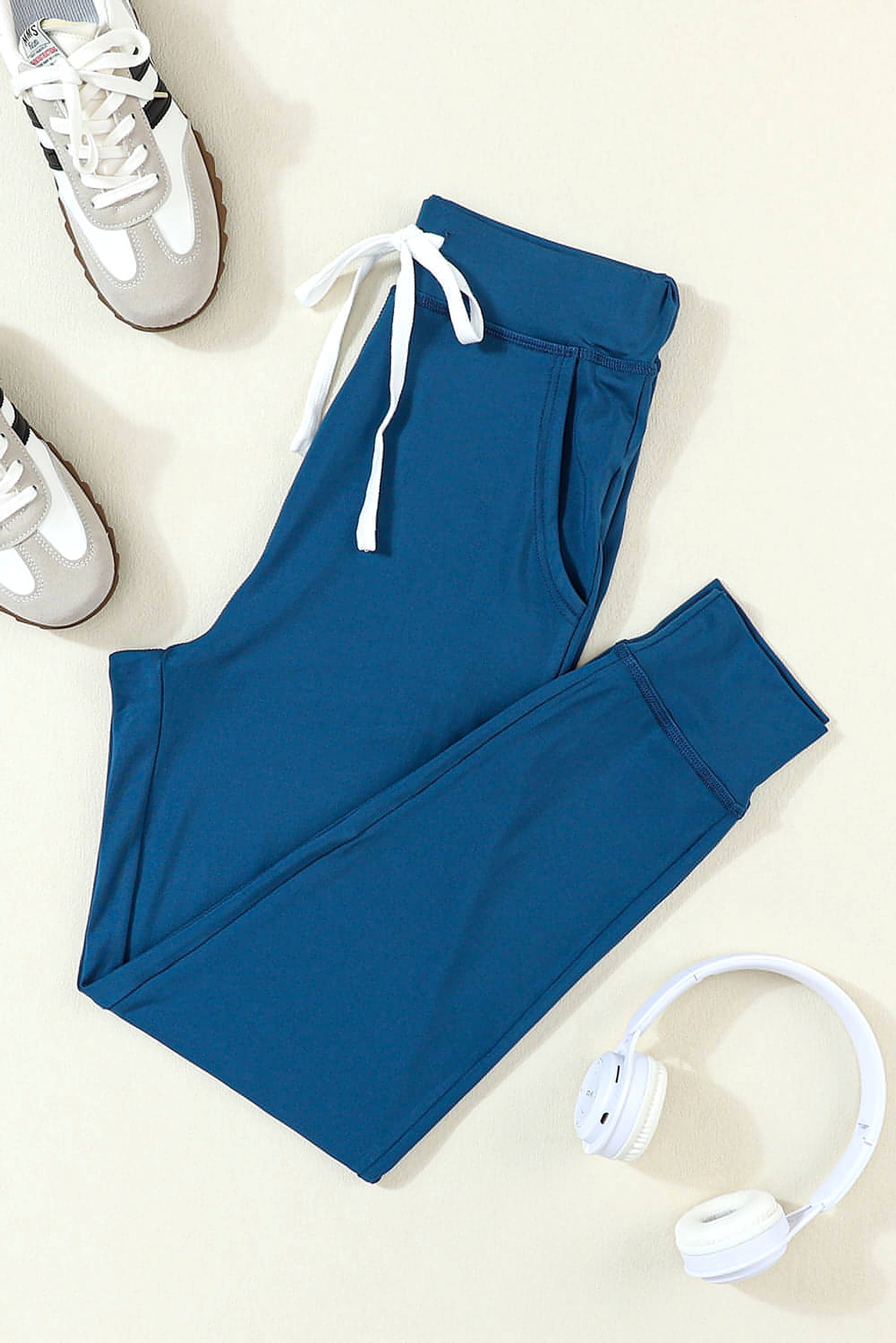 Drawstring Waist Pocketed Joggers - enhanced image 3