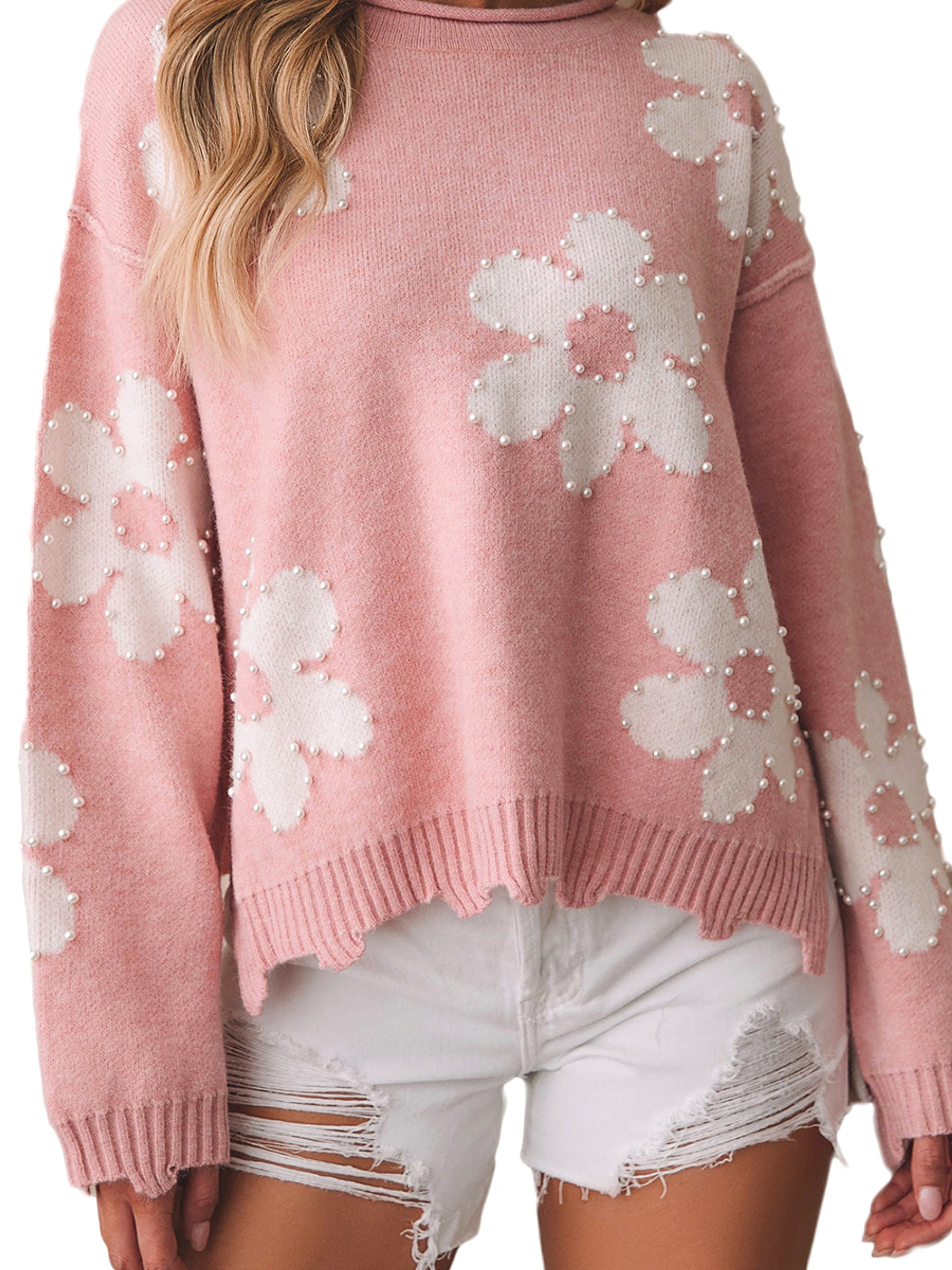 A.1 Drop-shoulder Long-sleeve Top For Women Sweater - enhanced image 3