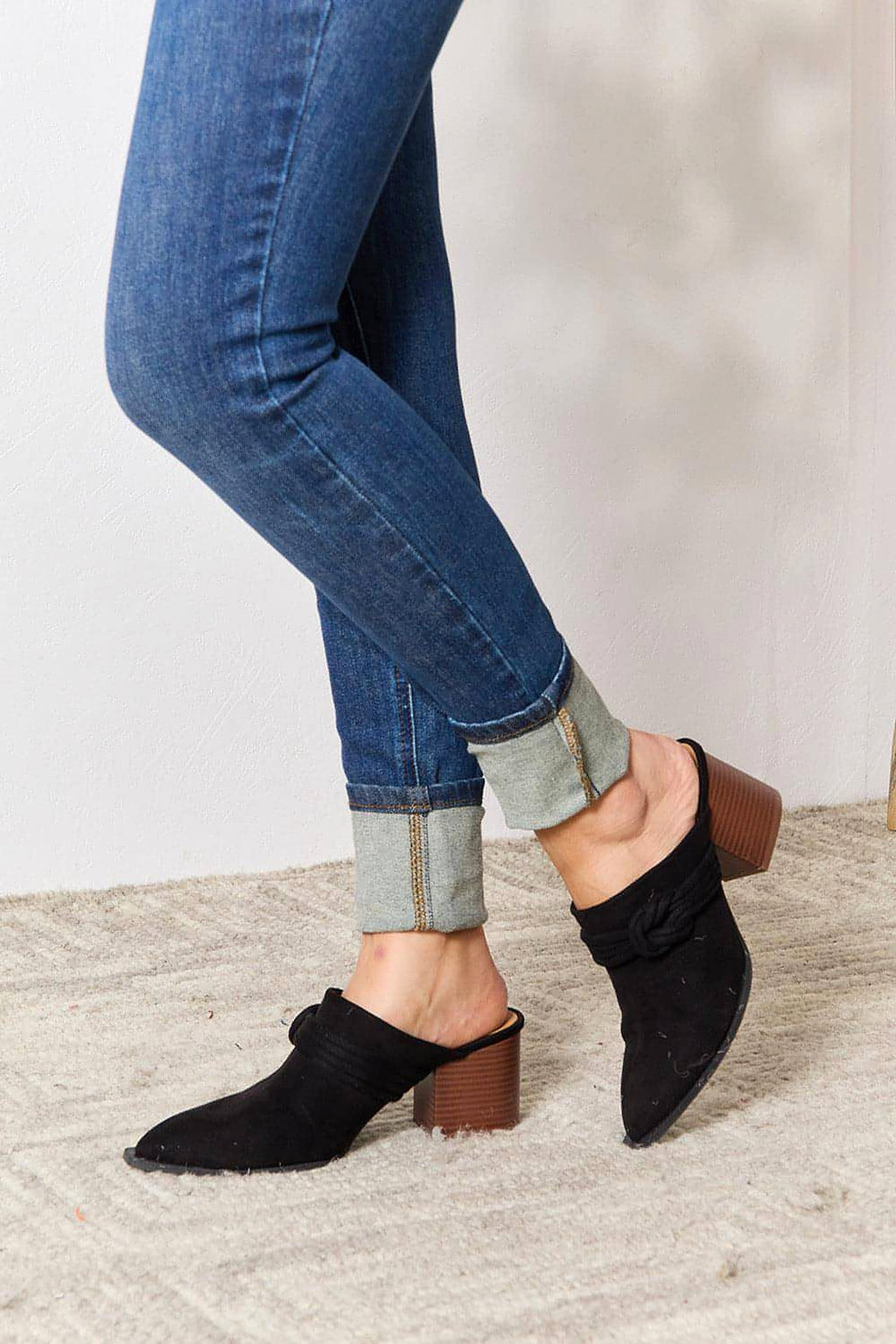 East Lion Corp Pointed-Toe Braided Trim Mules - enhanced image 3