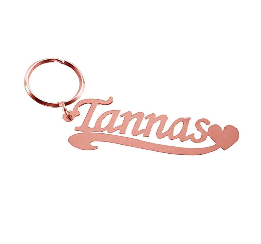 Personalized English Alphabet Name Keychain – Stainless Steel - enhanced image 3