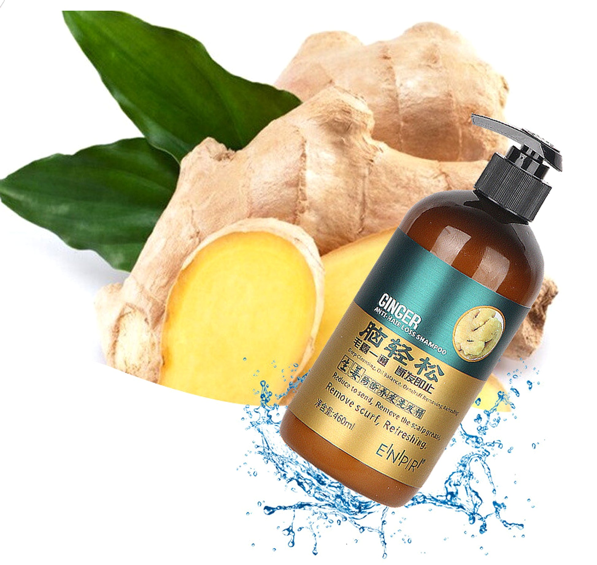 Enherb™ Ginger Anti-Break Shampoo – Nutrient-Rich Hair Defense - enhanced image 3