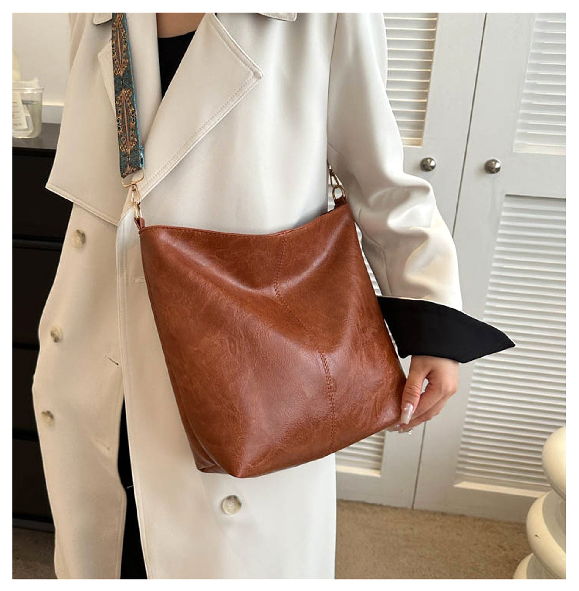 EthnicaBag™ – Women’s Shoulder Bag with Ethnic Wide Strap - enhanced image 3
