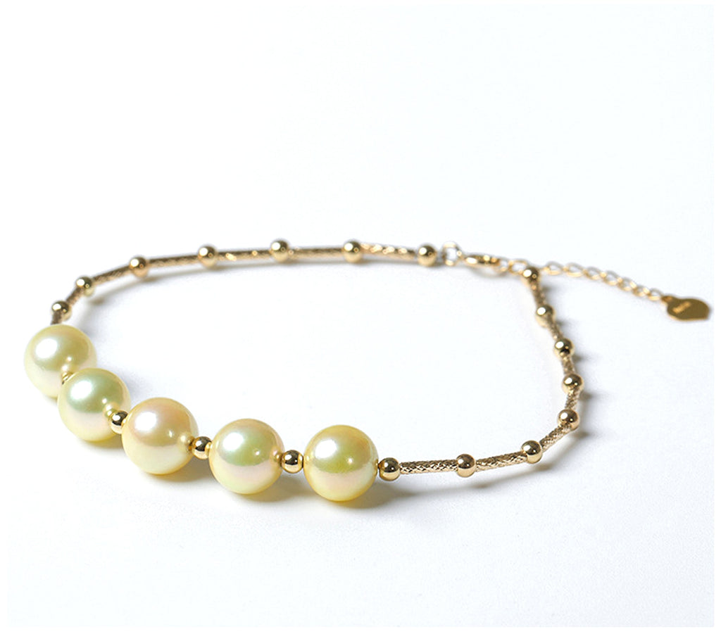 European And American New Light Gold Pearl Bracelet - enhanced image 3