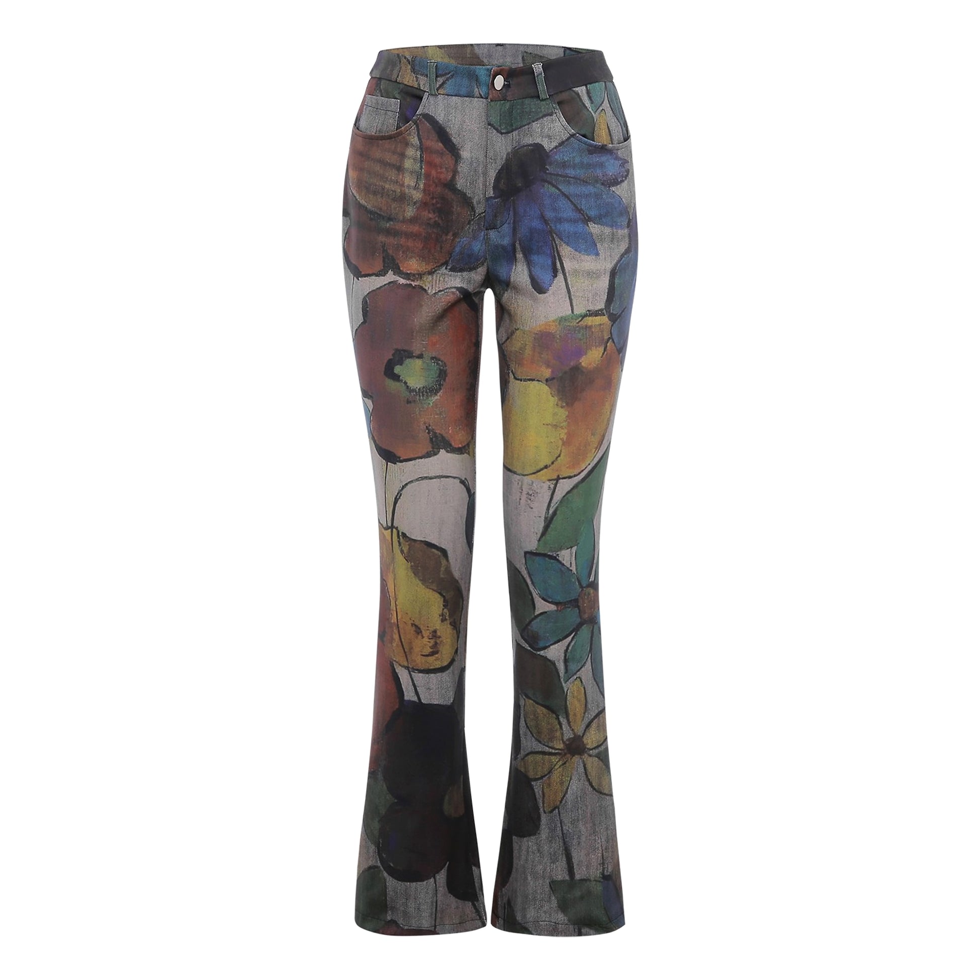 Women's Casual Pants Floral Thin Trousers - enhanced image 3