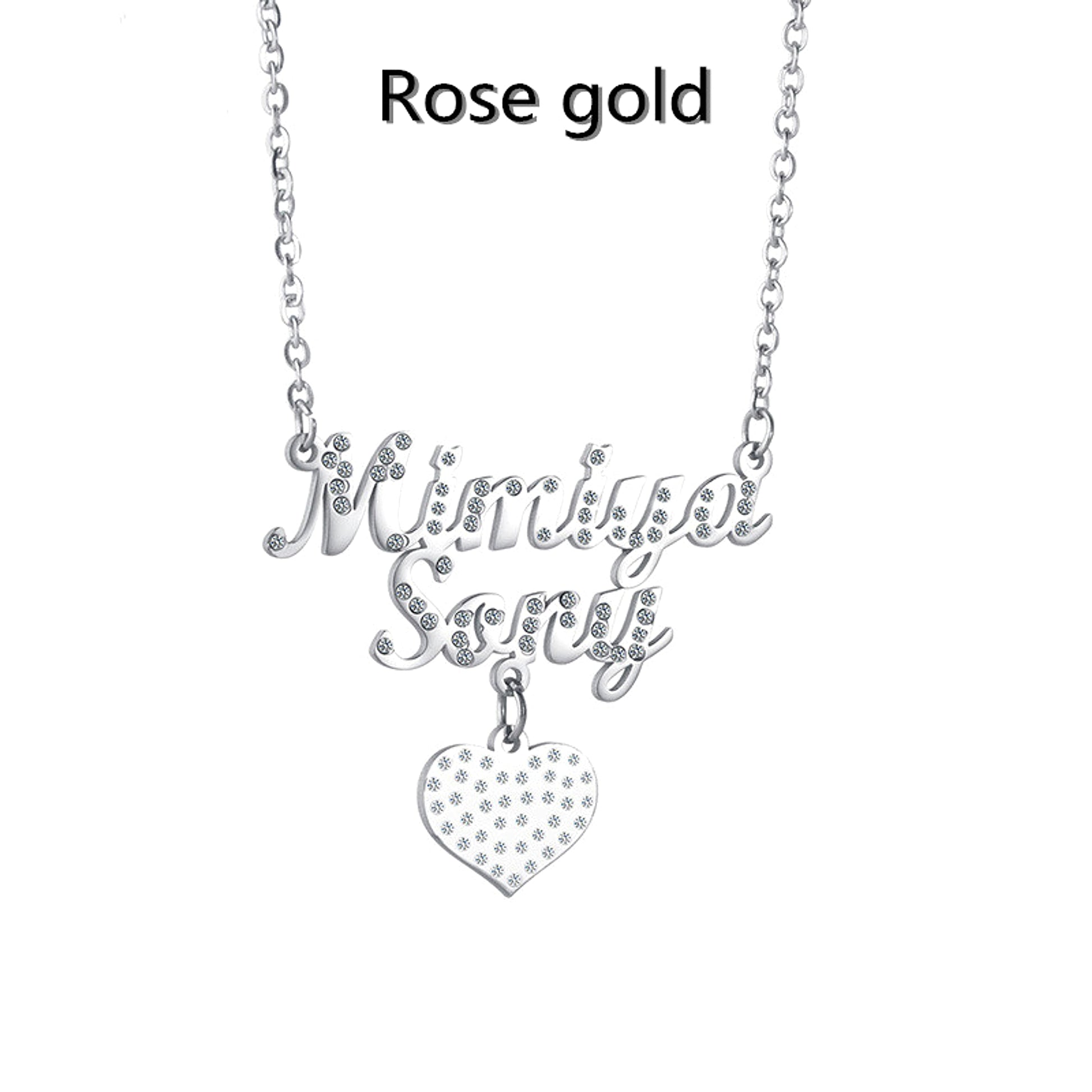 European And American Stainless Steel Name Necklace Personalized - enhanced image 3