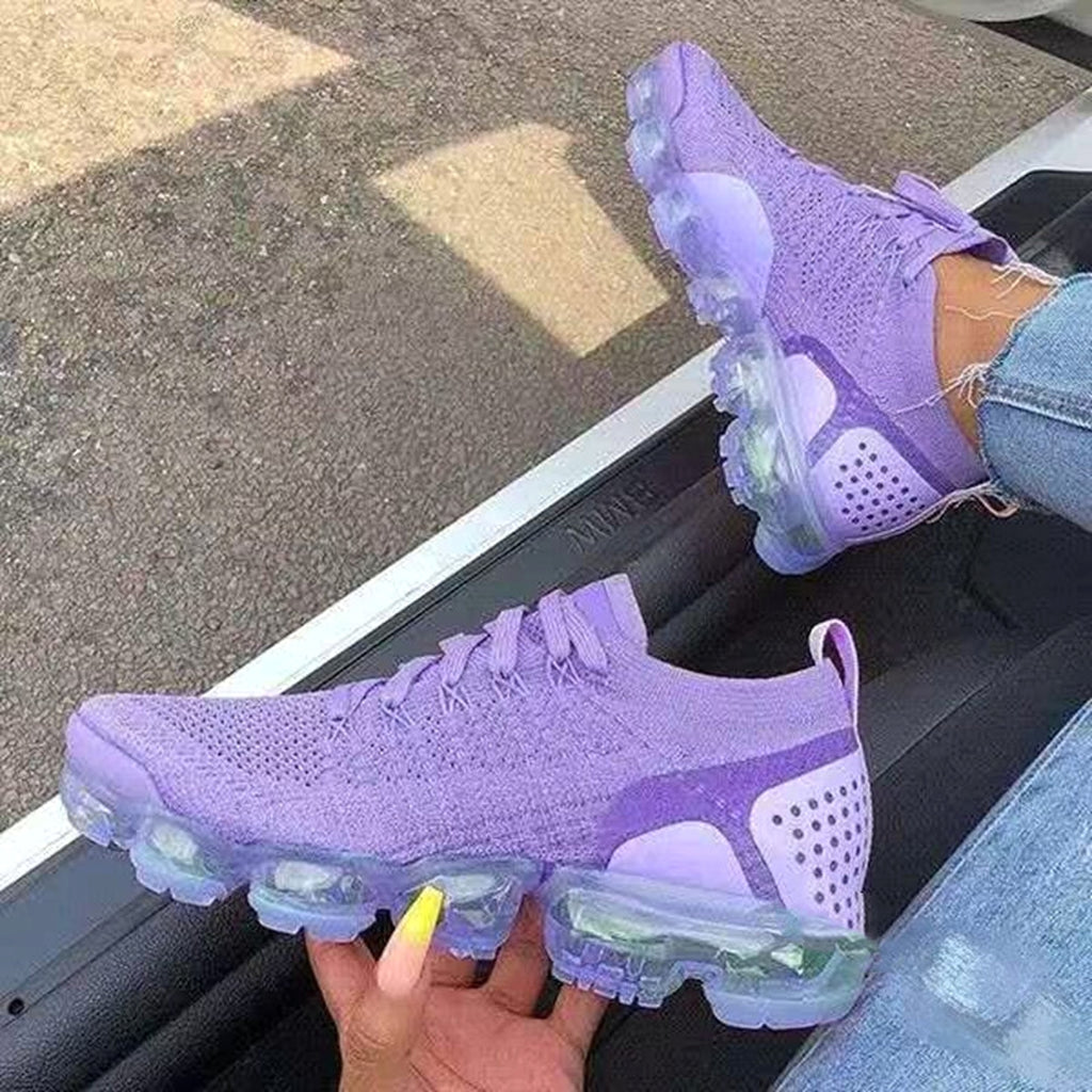 Explosive Style Flying Woven Air Cushion Sneakers Women - enhanced image 3