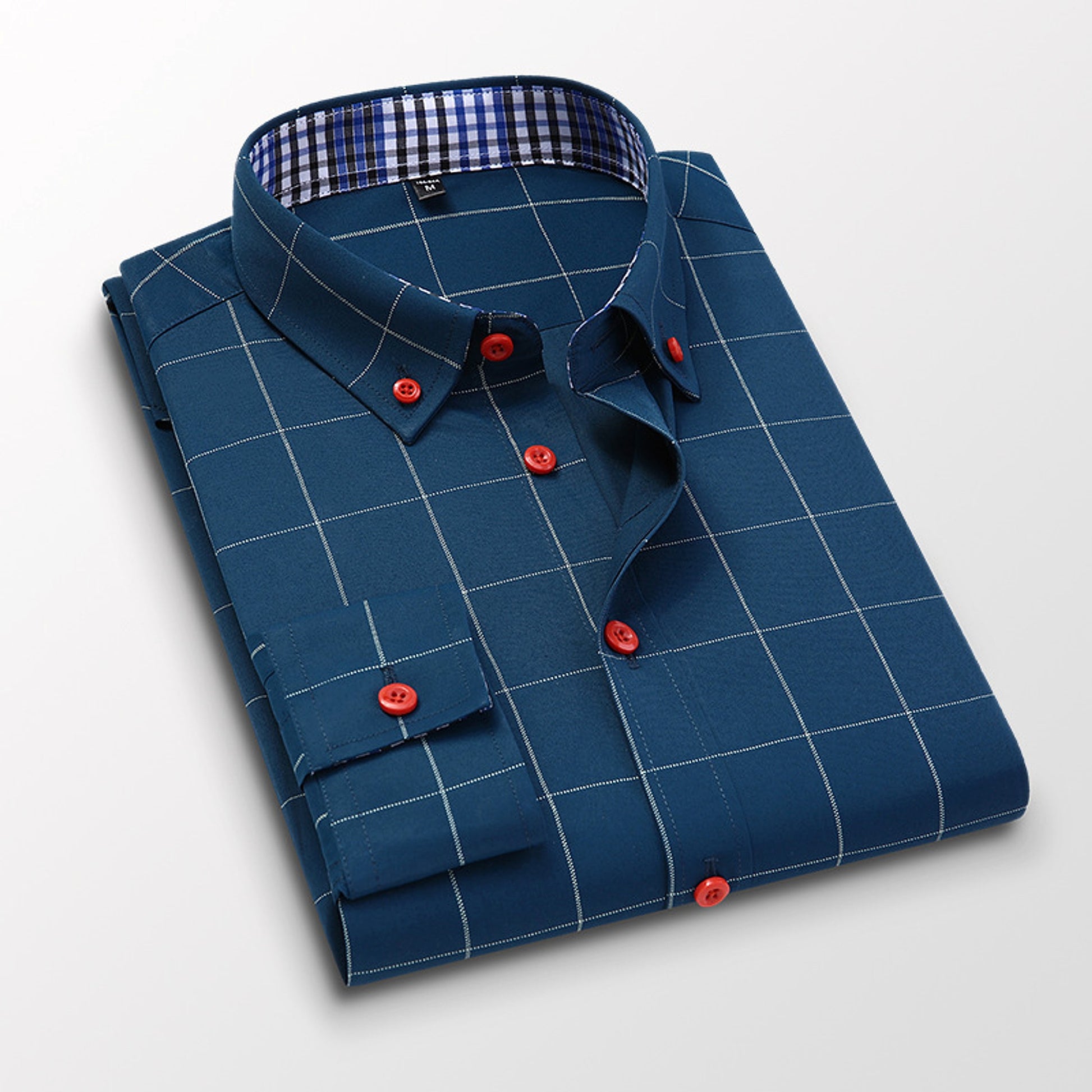 Fall Men's DressShirt Long Sleeve Casual Slim Fit - enhanced image 3