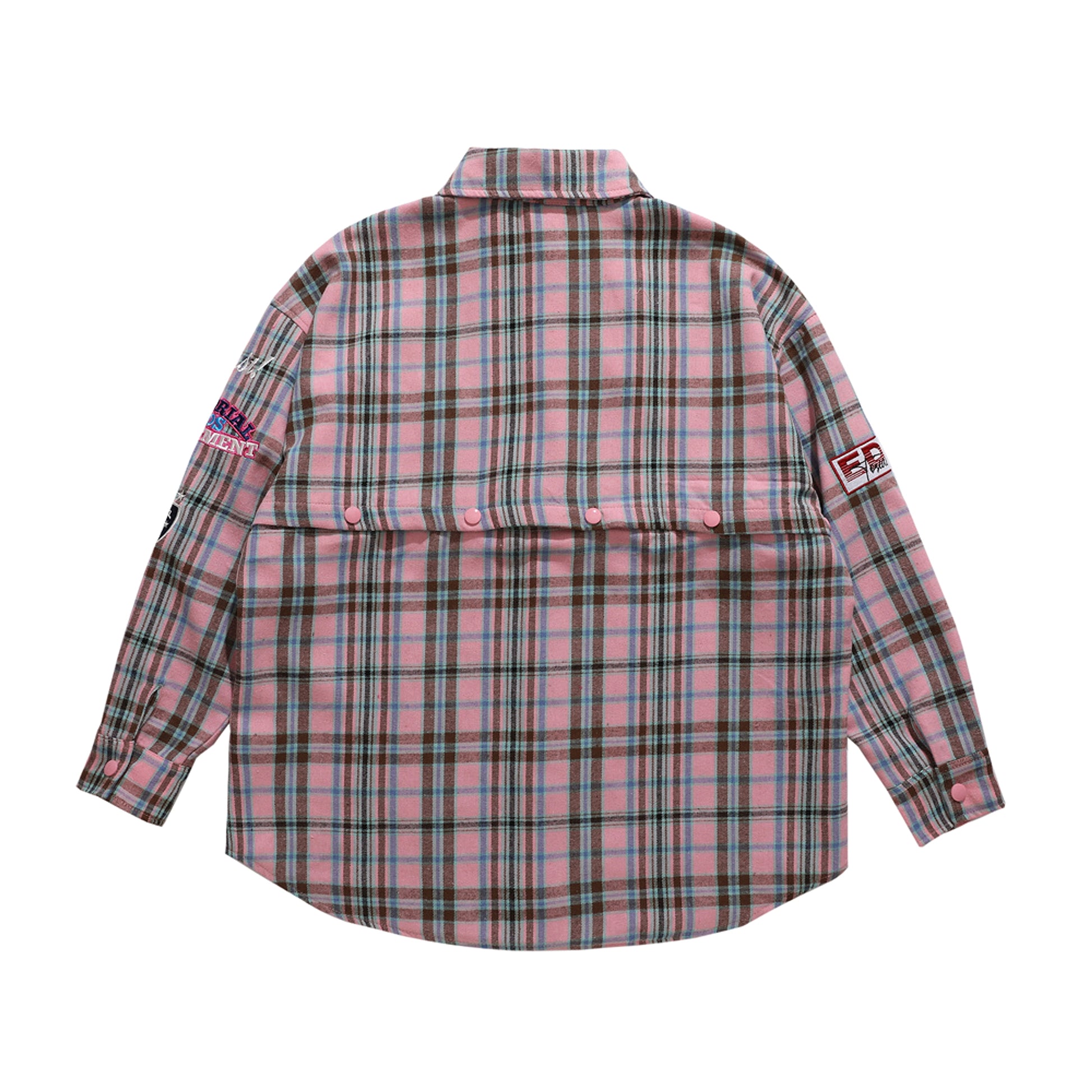 Fashion Brand Plaid Long Sleeve DressShirt Coat Jacket Men & Women - enhanced image 3