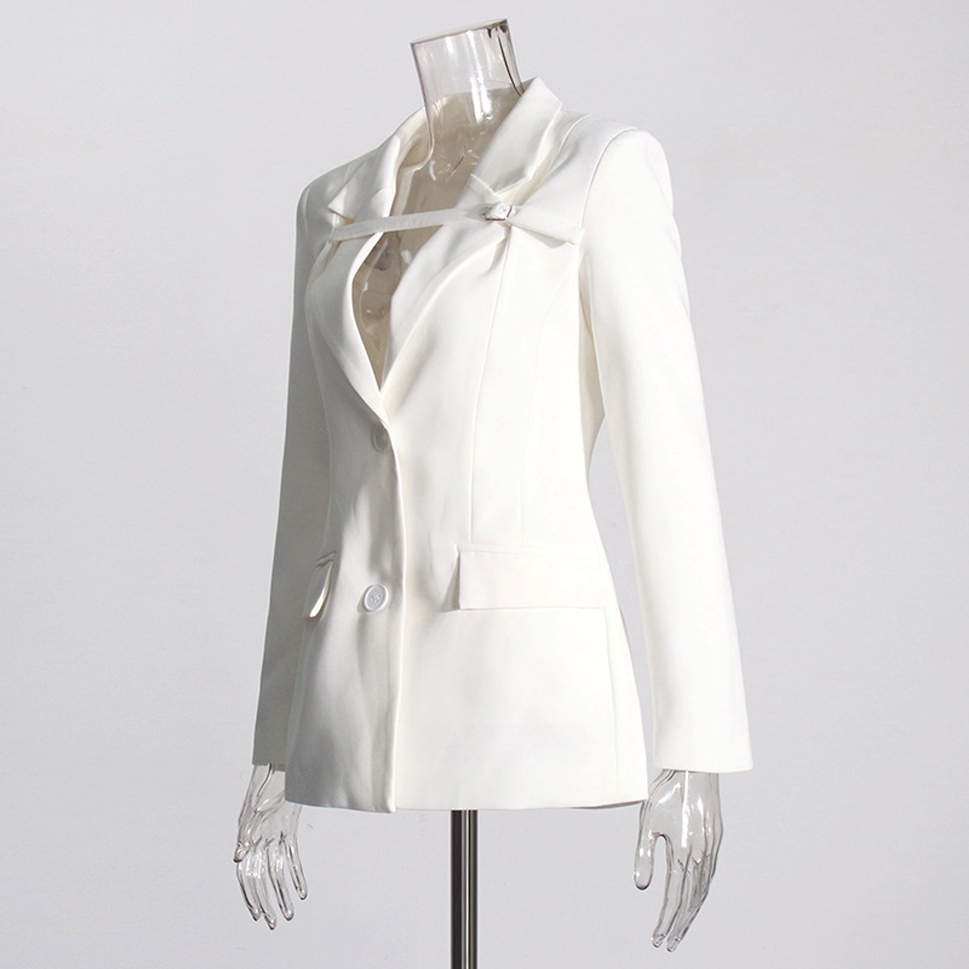 Fashion Slim Fit Patchwork Suit Jacket For Women - enhanced image 3