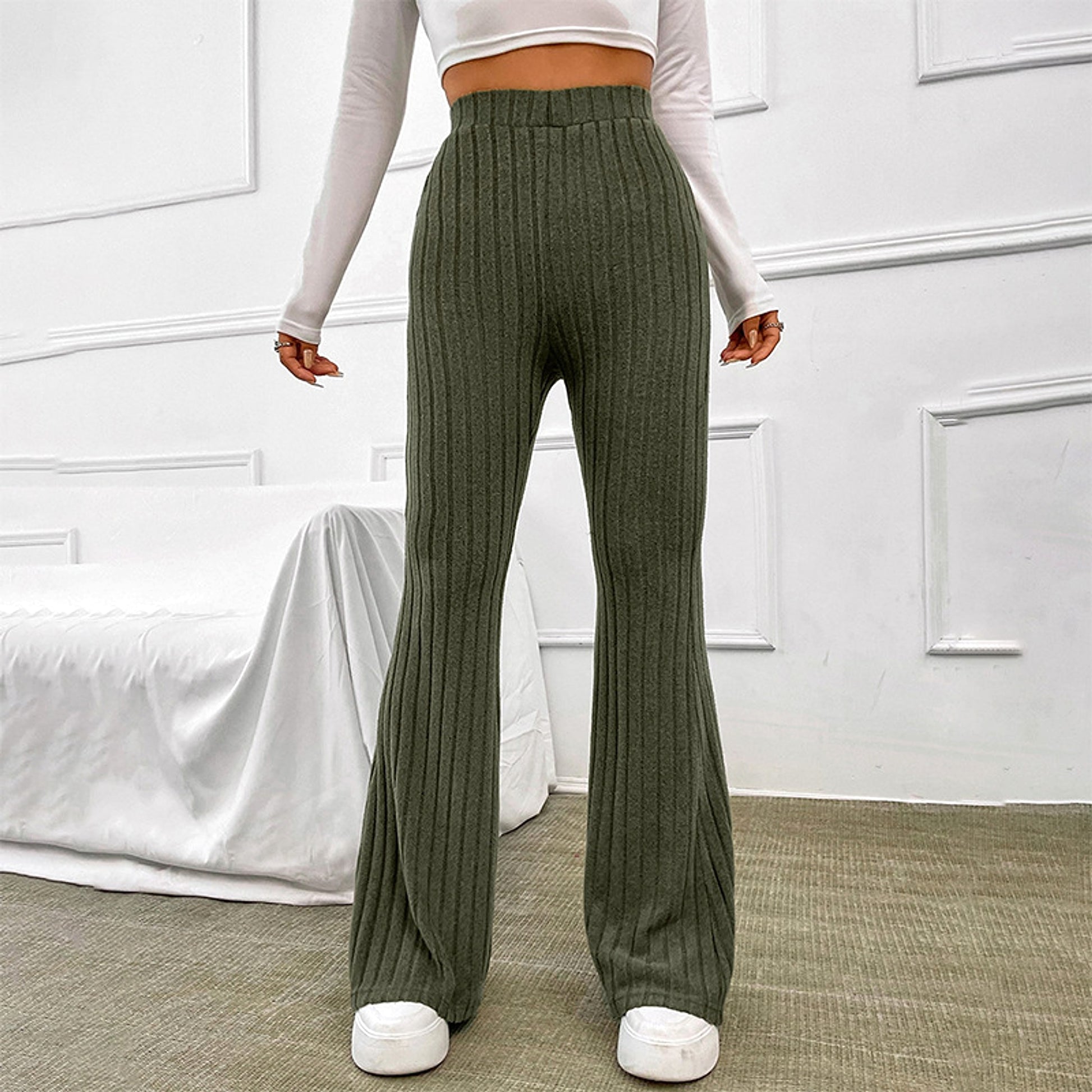Fashionable High Waist Trousers For Women - enhanced image 3