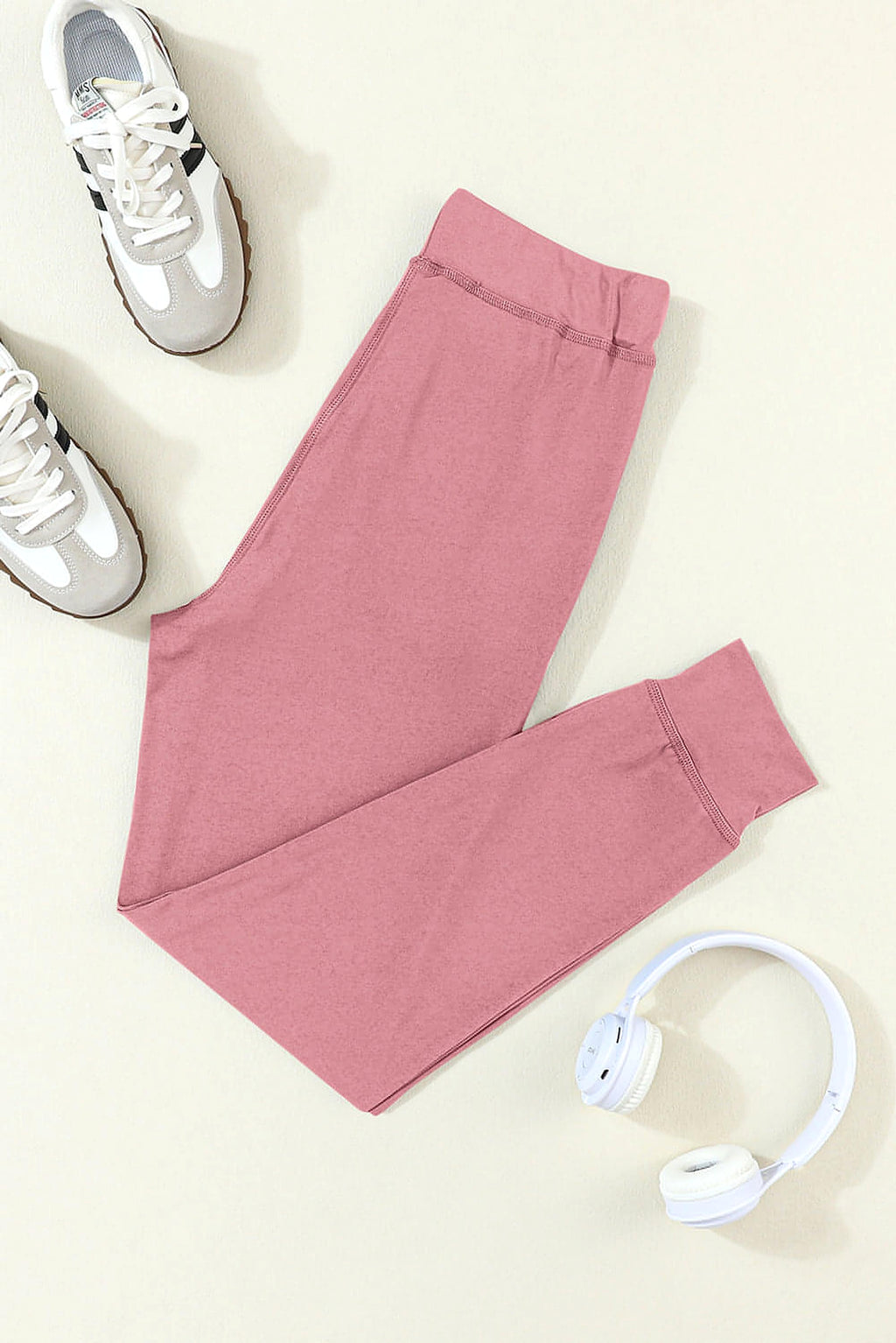 Fushia Drawstring Waist Pocketed Joggers - enhanced image 3