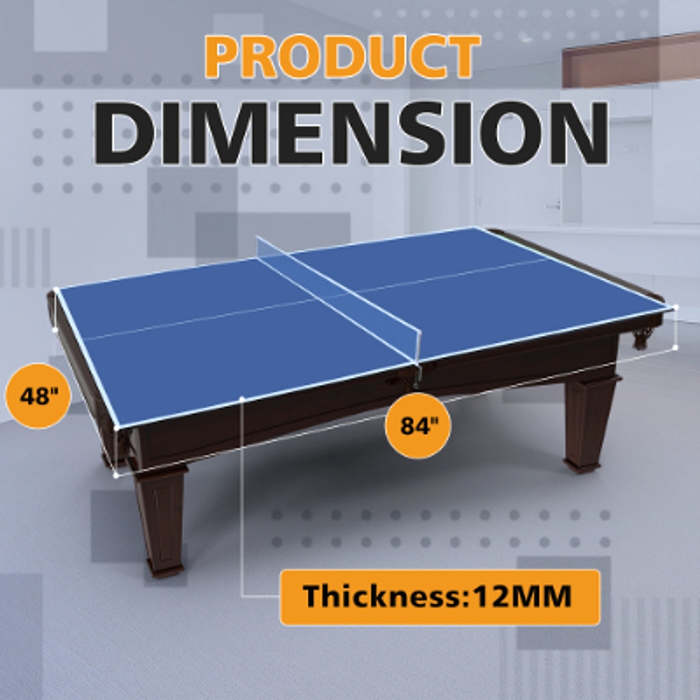 GameMaster™ – 7ft Foldable Ping Pong Tabletop Conversion Board (US Warehouse) - enhanced image 3