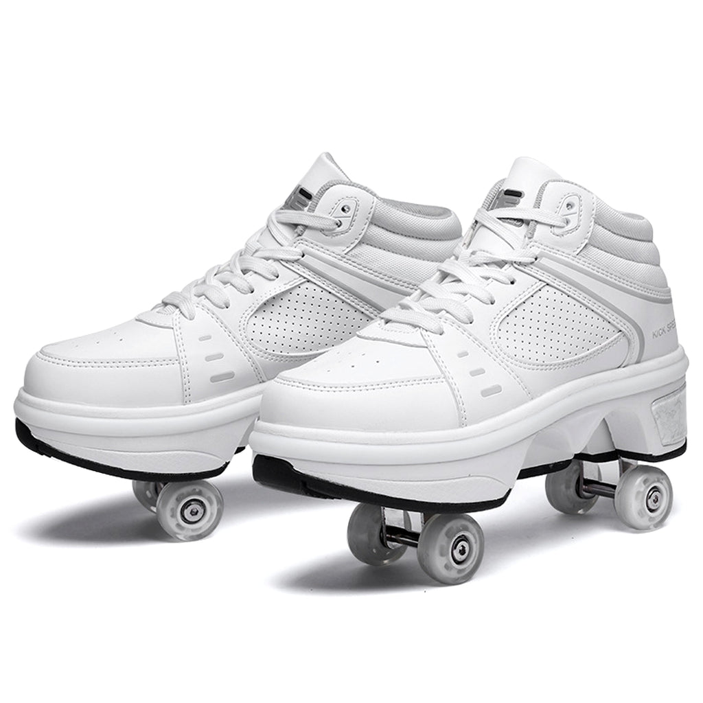 Good Product Dual-purpose Roller Skates, Deformed Shoes, Double Row Roller Skates - enhanced image 3