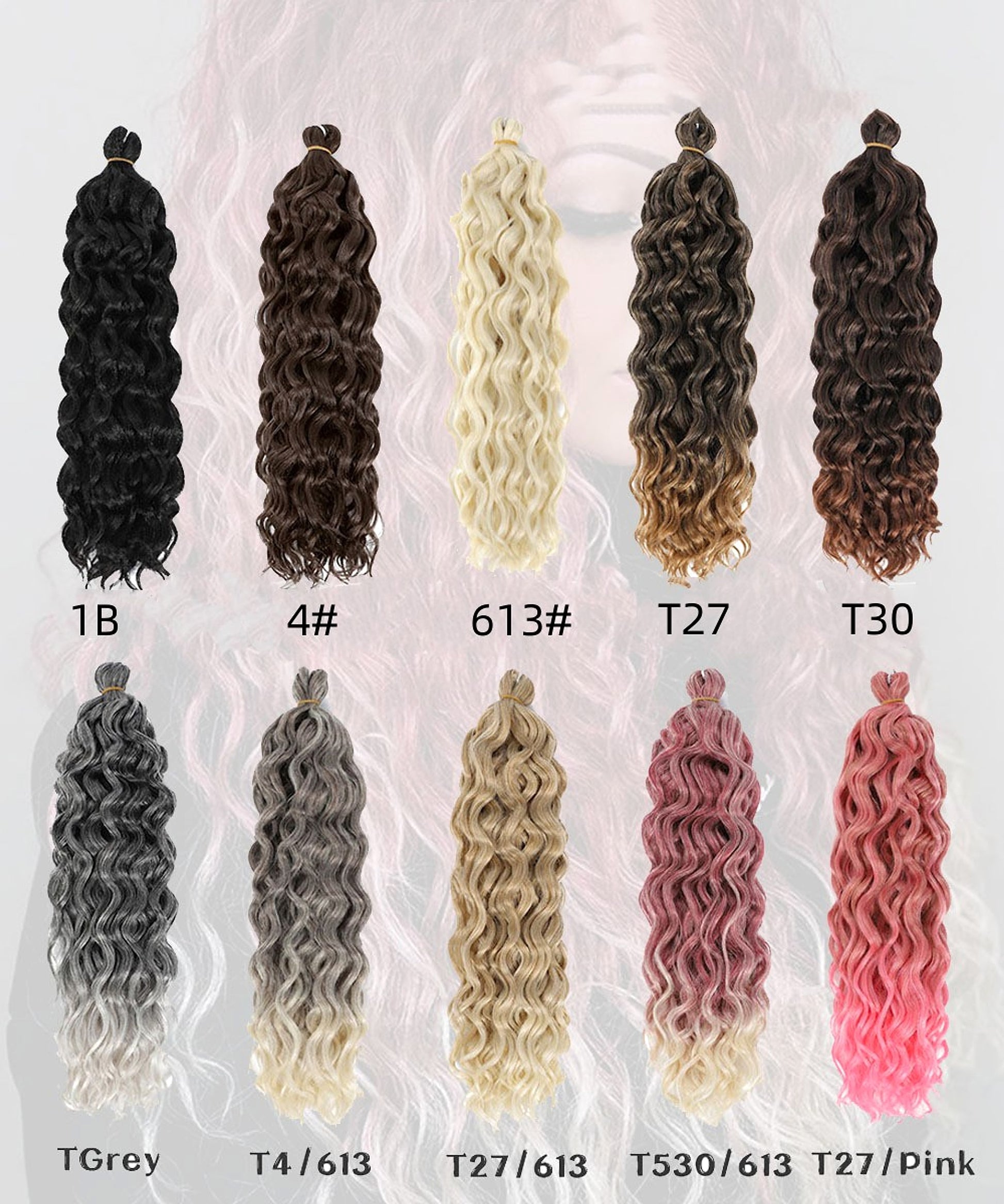 LuxeWaves Hawaii Ocean Wave Crochet Hair - enhanced image 3