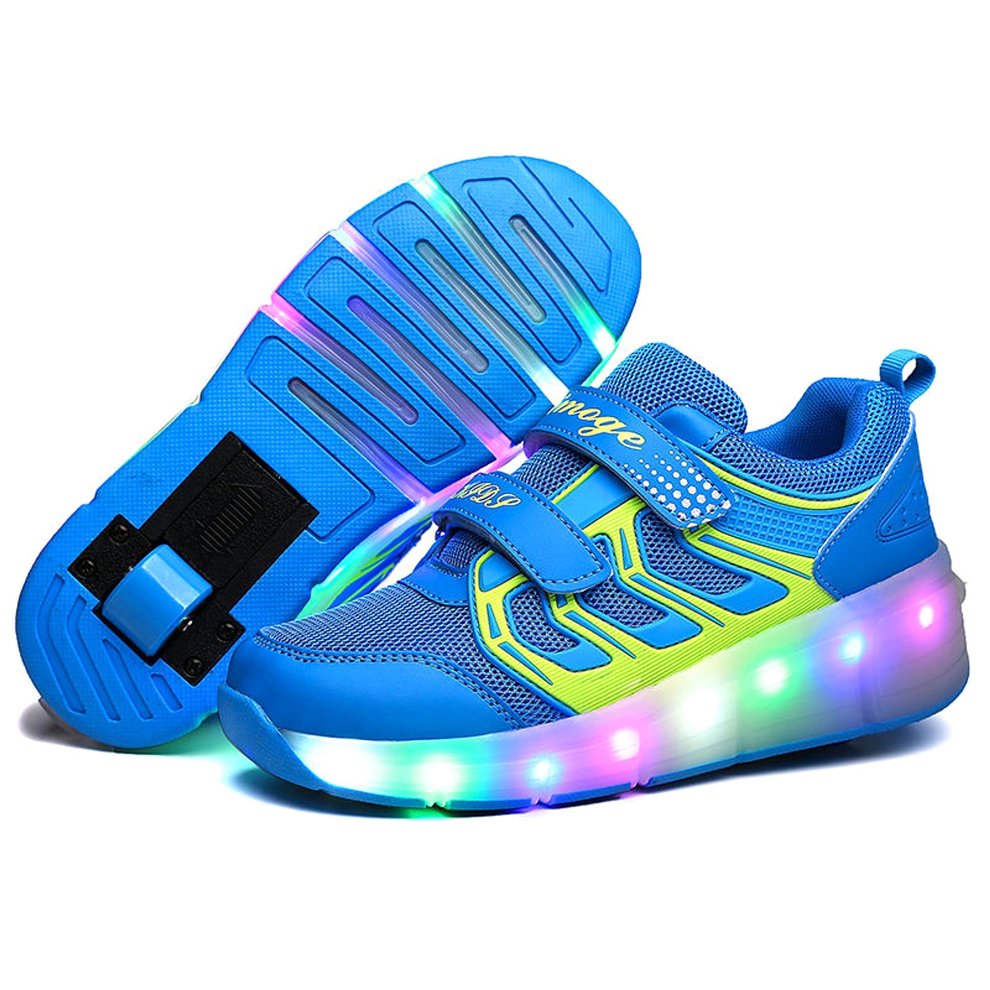 Heelys One-Wheeled Children's Colorful Usb Rechargeable Roller Shoes - enhanced image 3