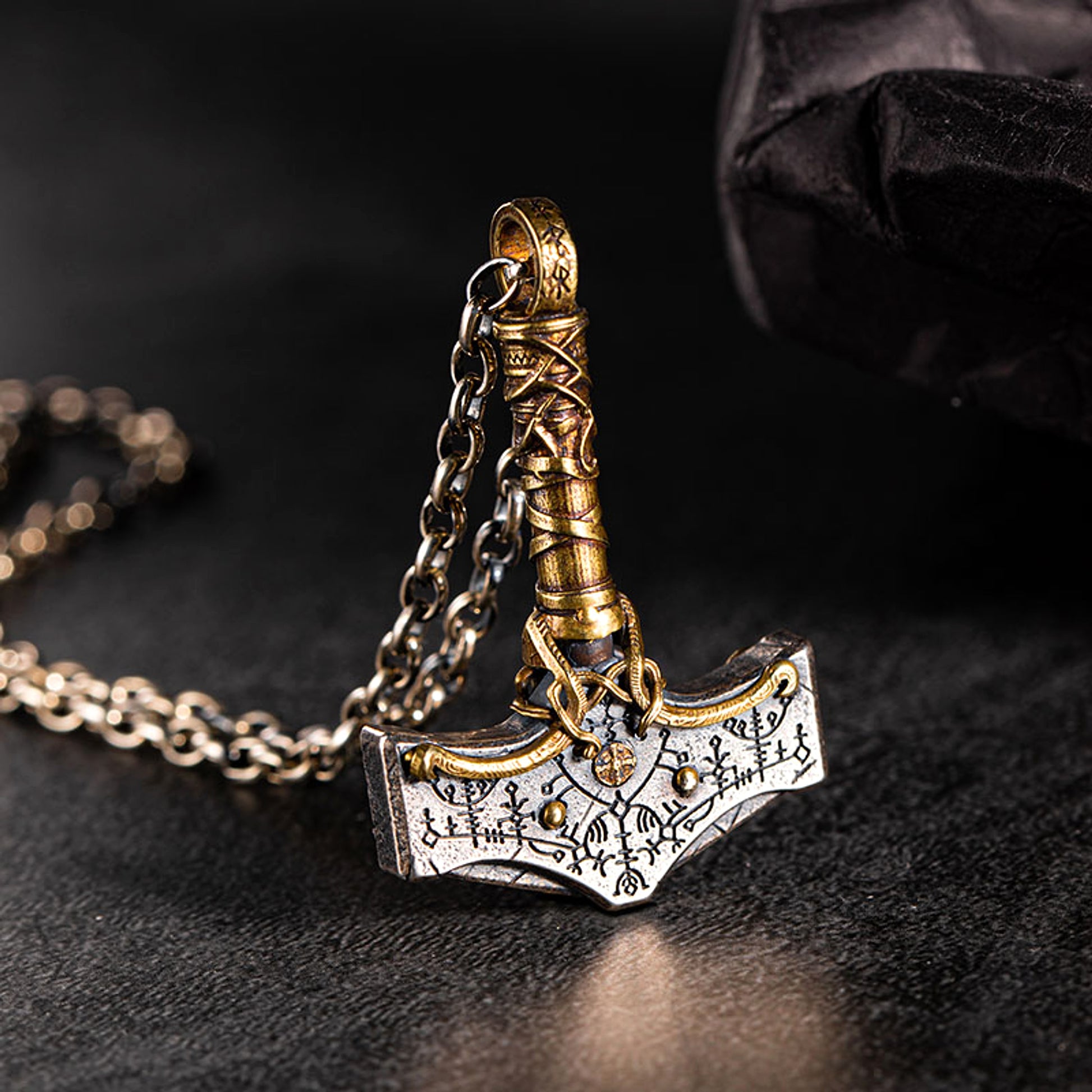 ⚜️ HF™ – Carved Silver Pendant | Heritage Edition - enhanced image 3