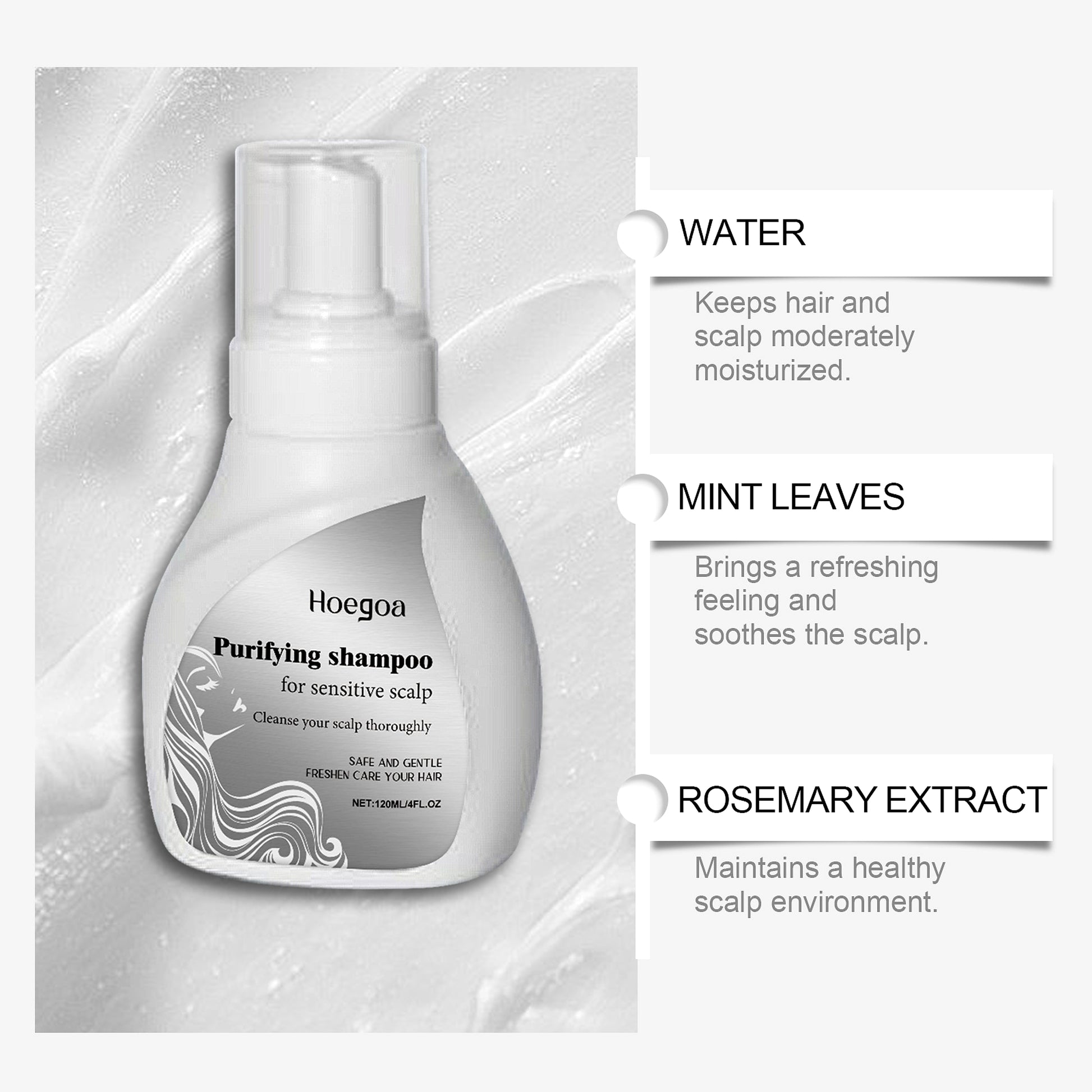 Hoegoa Chamomile Shampoo for Smooth & Shine | For Dry & Frizzy Hair - enhanced image 3