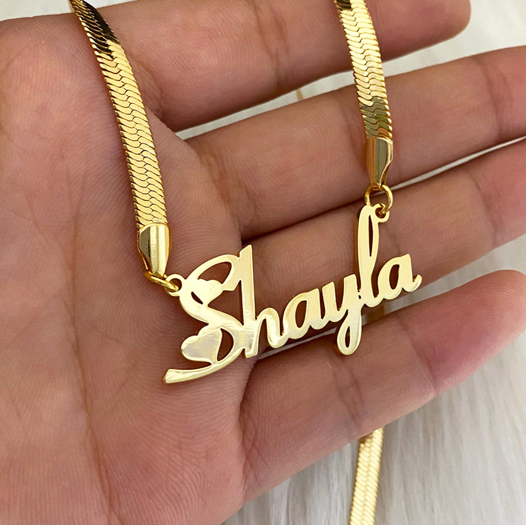 Ins Wind Blade Chain  Necklace Custom Name - enhanced image 3