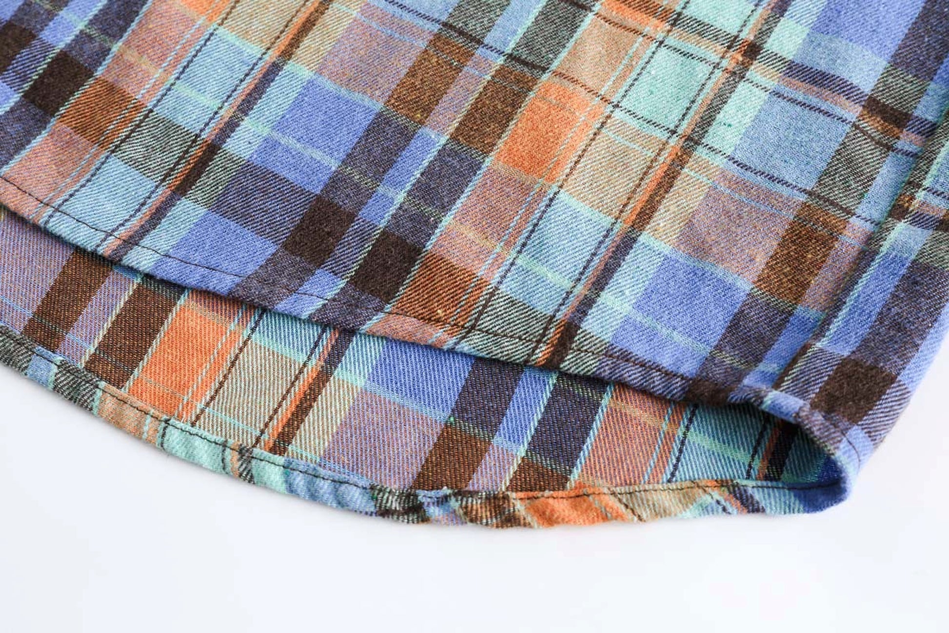 Japanese Trendy Spliced Plaid Blouse DressShirt CS51 - enhanced image 3