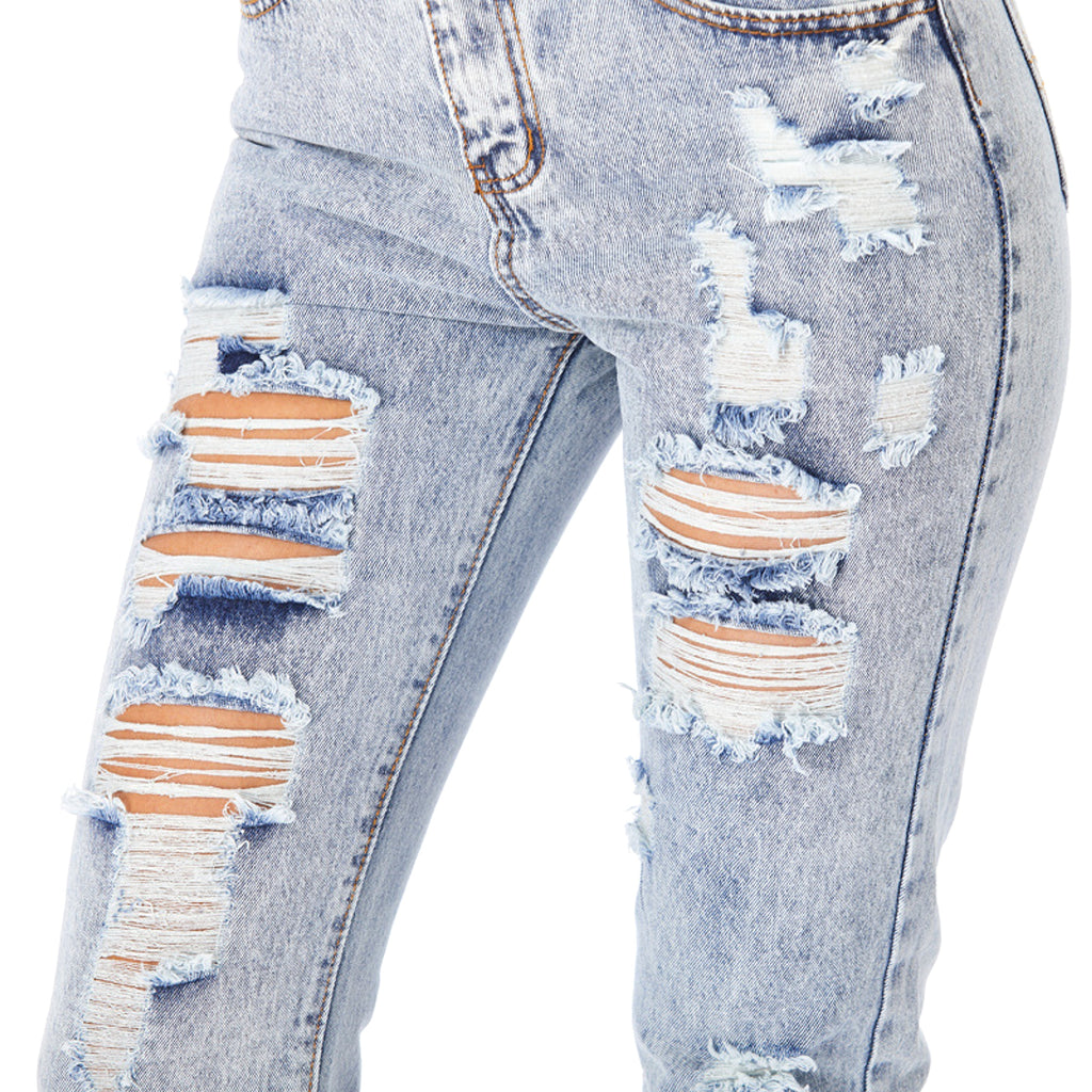 Jeans Women's Ripped Spring Casual Loose Jeans - enhanced image 3