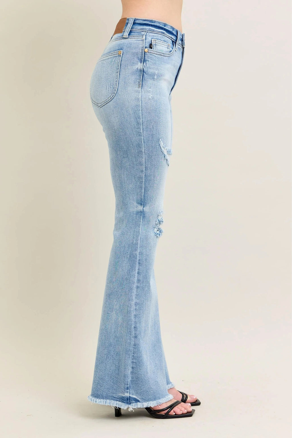 Judy Blue Full Size Hw Flare Jeans W/ Shield Pockets Plus Size - enhanced image 3