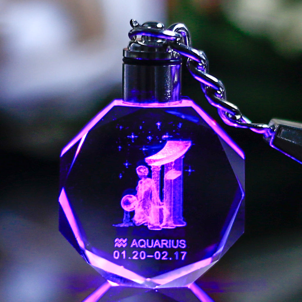 Personalised K9 crystal keyring with LED lighting & engraving - enhanced image 3