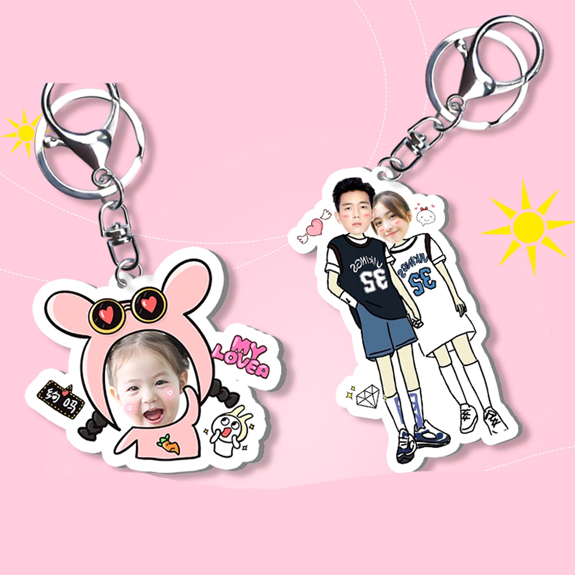 Custom Photo Keychain – Personalized Acrylic Keyring - enhanced image 3