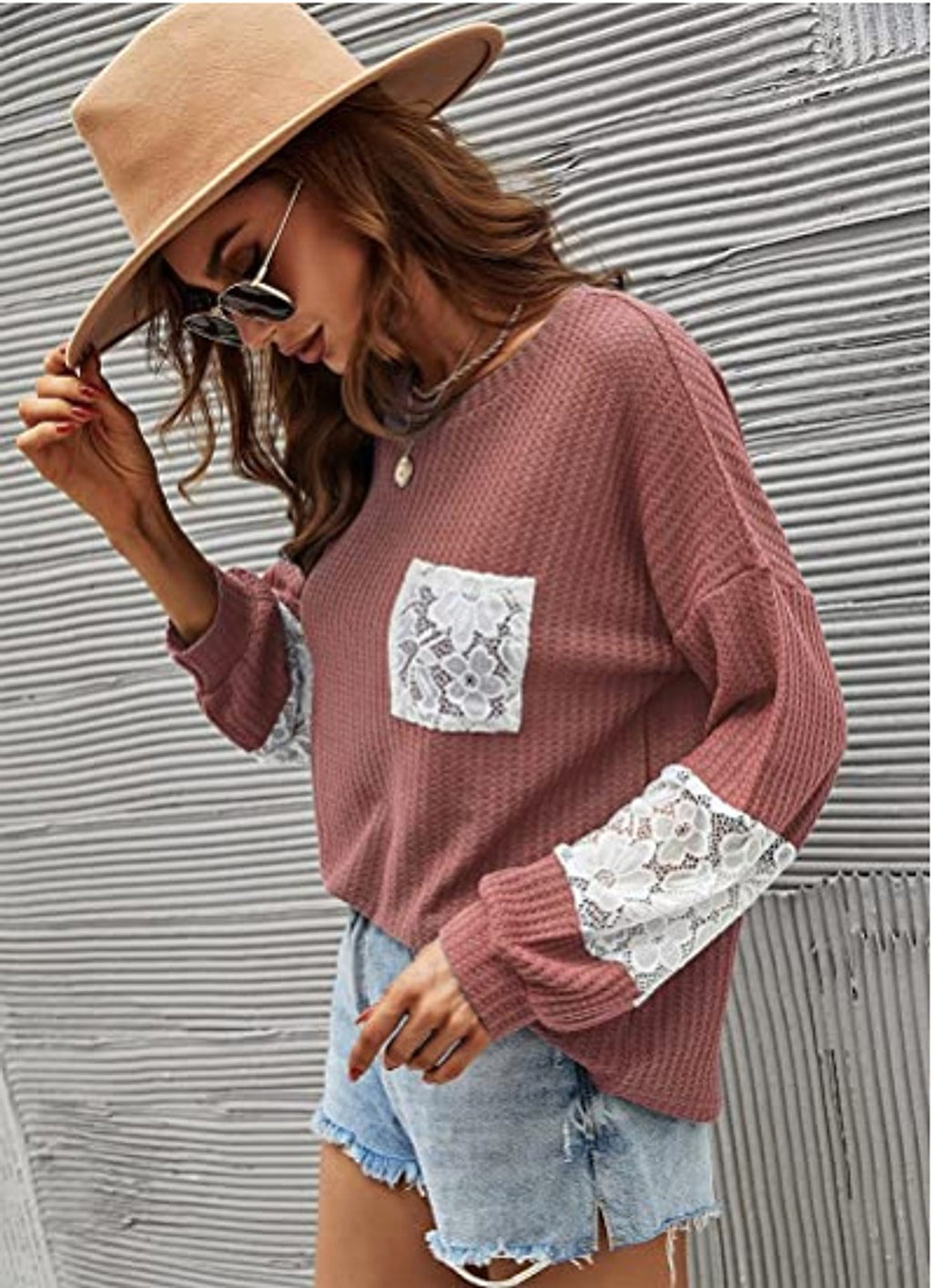 Lace Casual Women's Loose Patchwork Easy Matching Knitwear Women Sweater - enhanced image 3