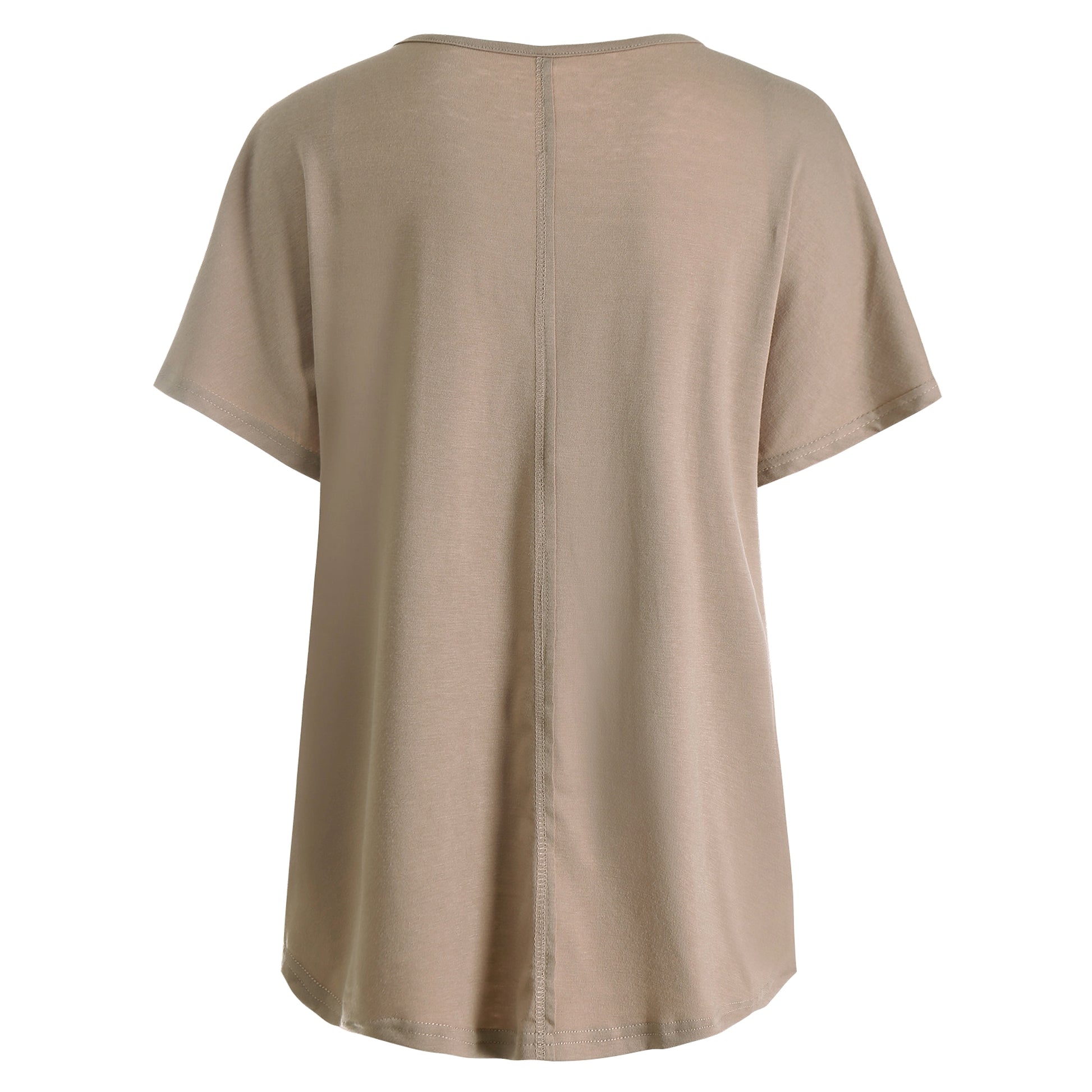 Ladies Casual Pullover Short Sleeve Top Fashion V-Neck T-Shirt - enhanced image 3