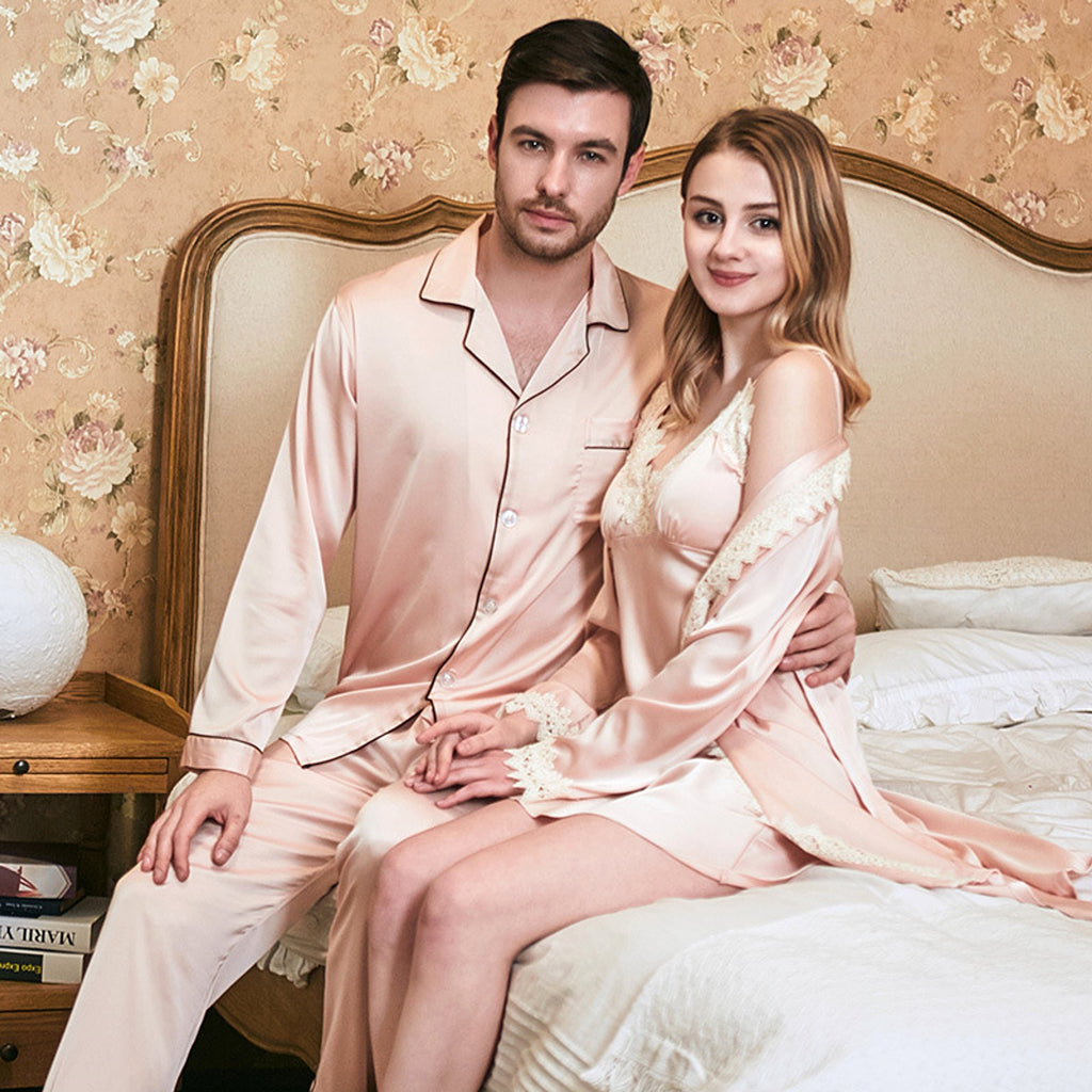 Ladies Lace Suspender Nightgown Couple Pajamas - enhanced image 3