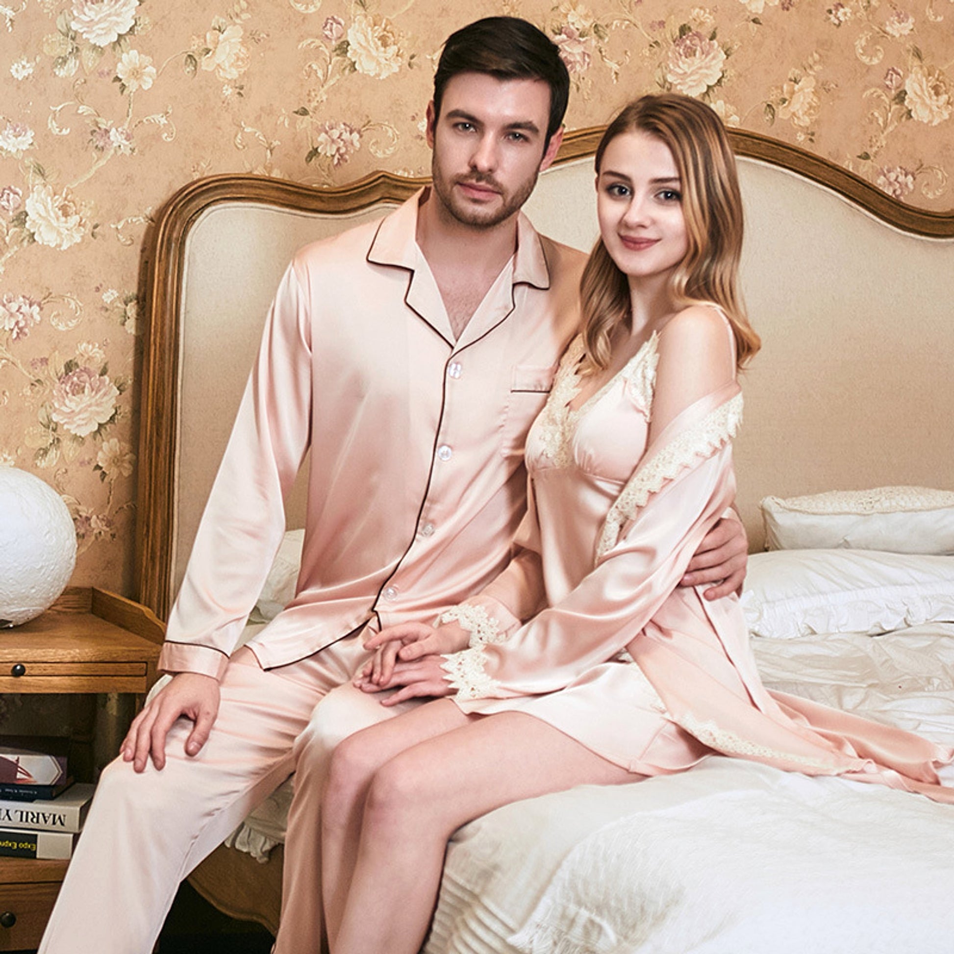 Ladies Lace Suspender Nightgown Couple Pajamas - enhanced image 3