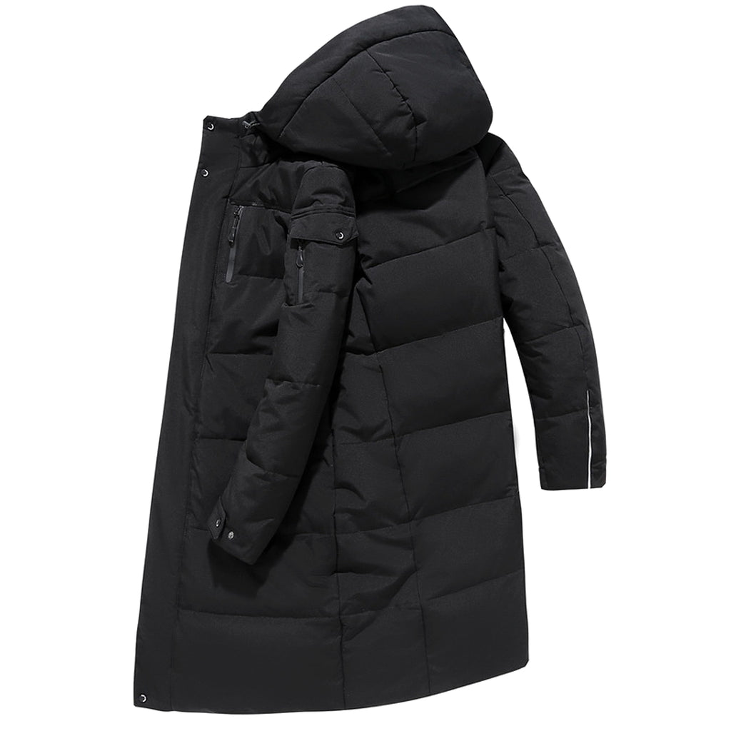 Long padded down jacket for men - enhanced image 3