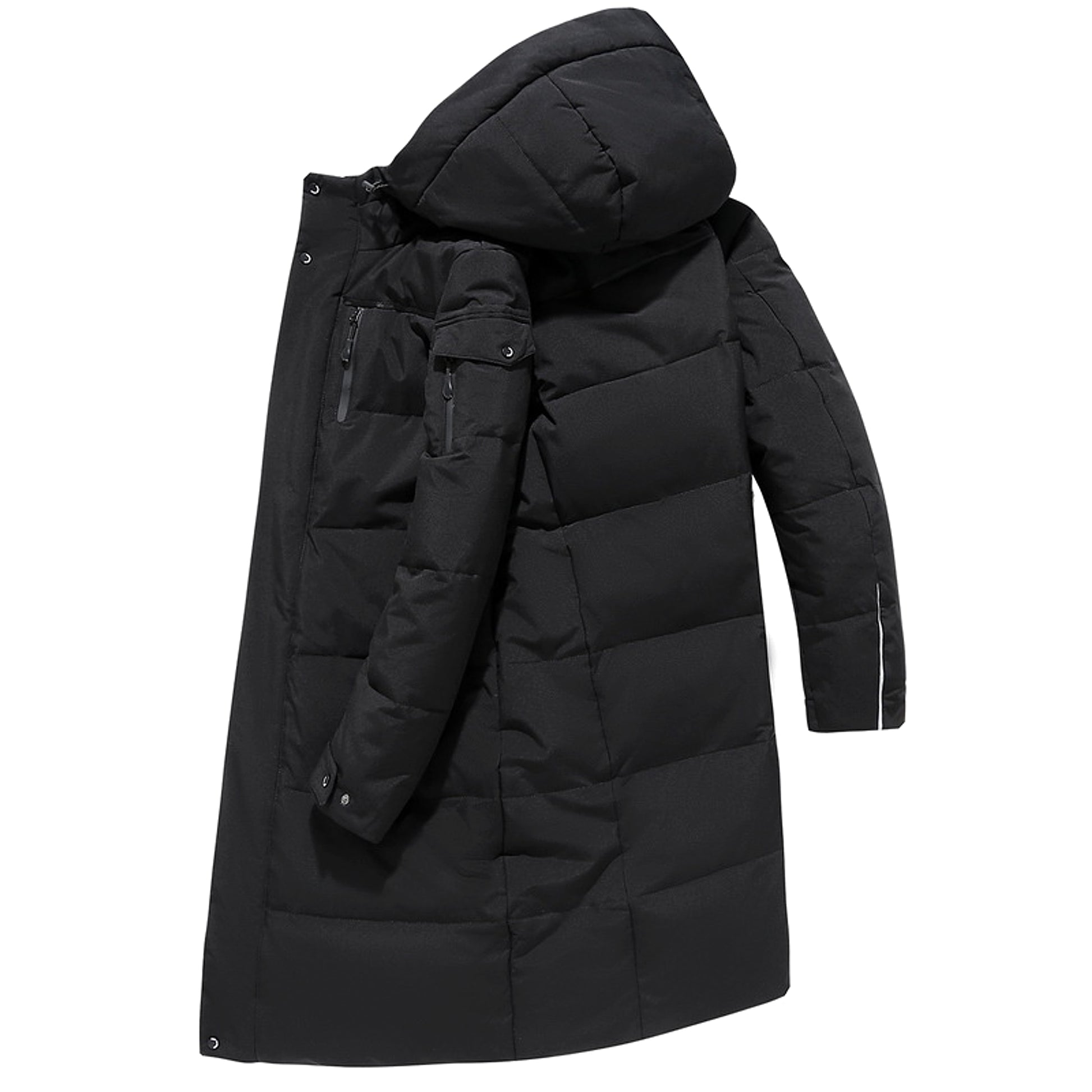 Long padded down jacket for men - enhanced image 3