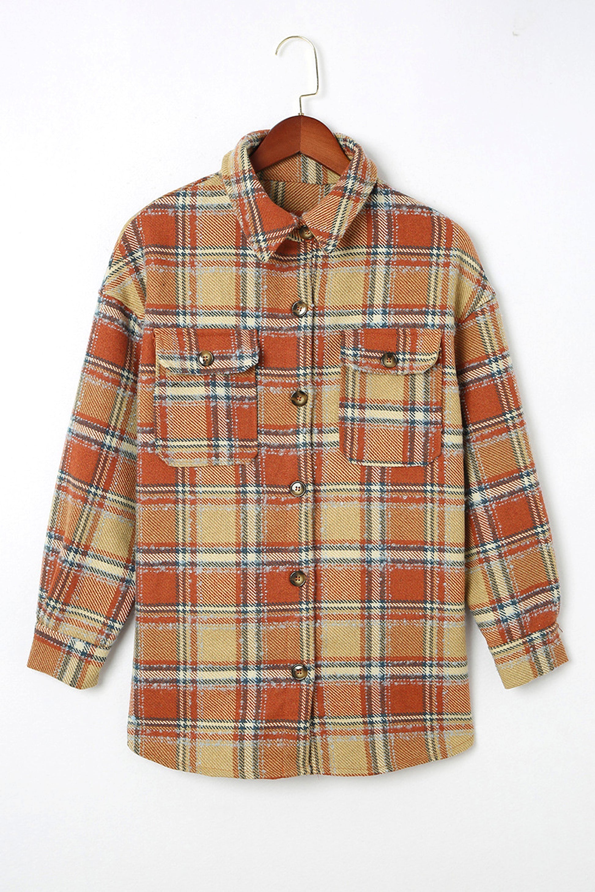 Loose Plaid Coat Women's Fashionable Outerwear Long-sleeved Top jacket - enhanced image 3