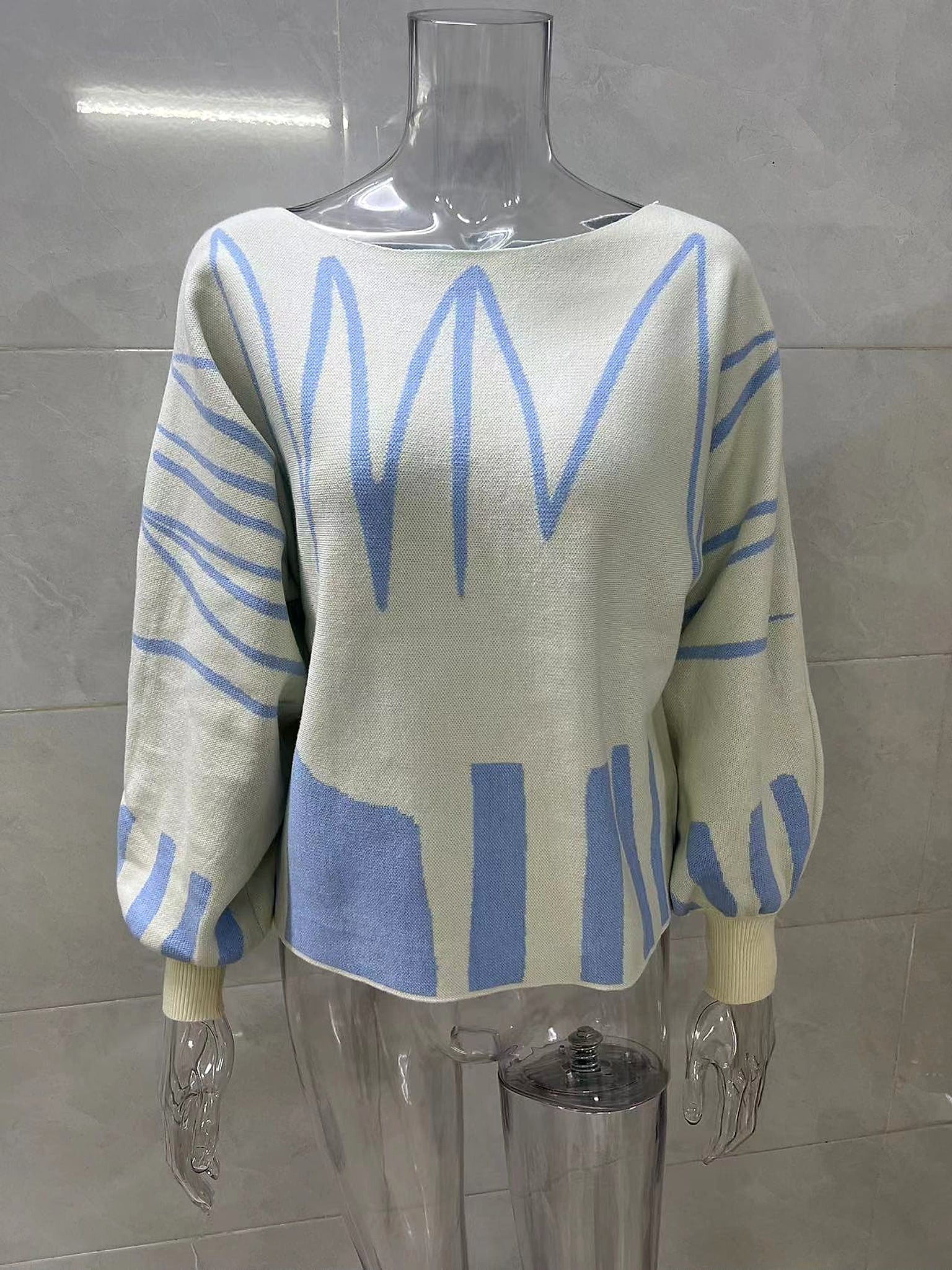 Loose Pullover Knitting Sweater Women - enhanced image 3