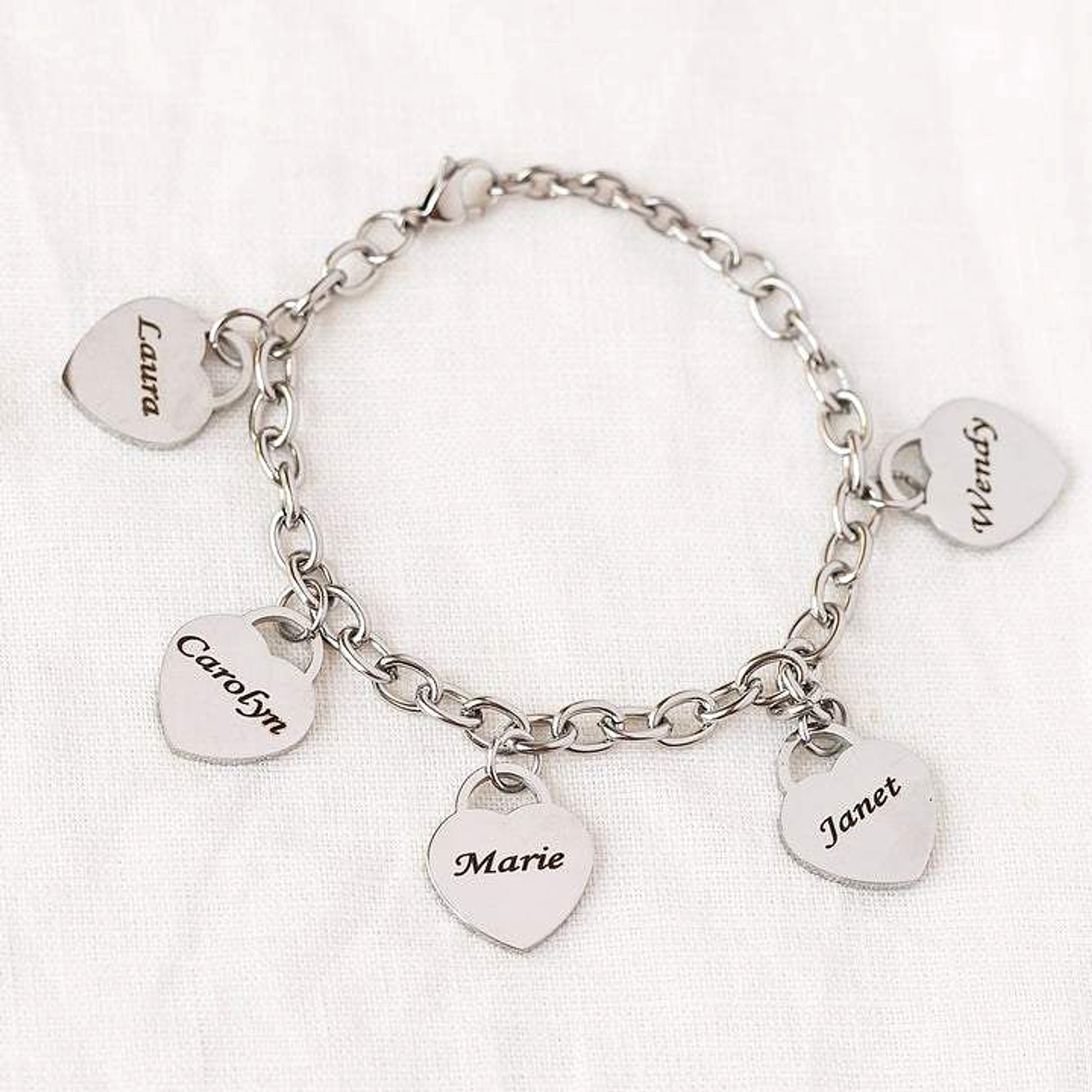 Love Engraved Bracelet Stainless Steel DIY - enhanced image 3