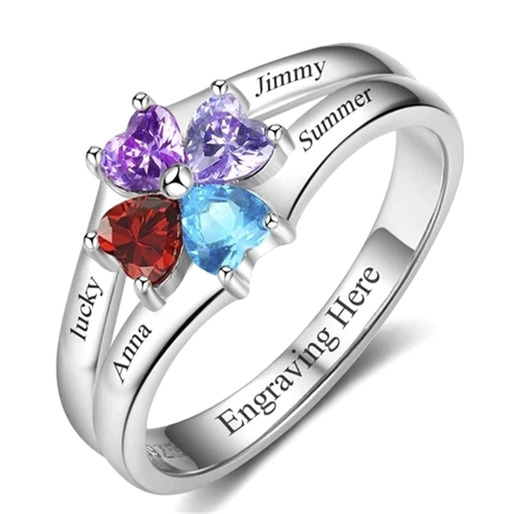 Lovers Rings Silver Rings Female And Male Pair Gift Lettering - enhanced image 3