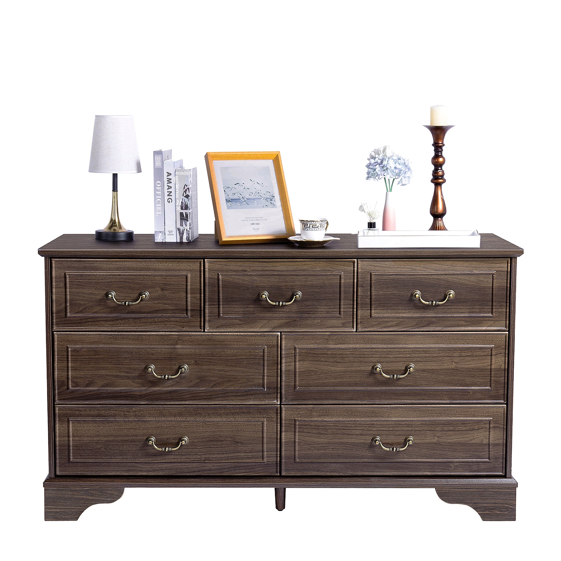 Lunelux™ – 7-Drawer Chest of Drawers (P2 MDF, Walnut Finish) - enhanced image 3