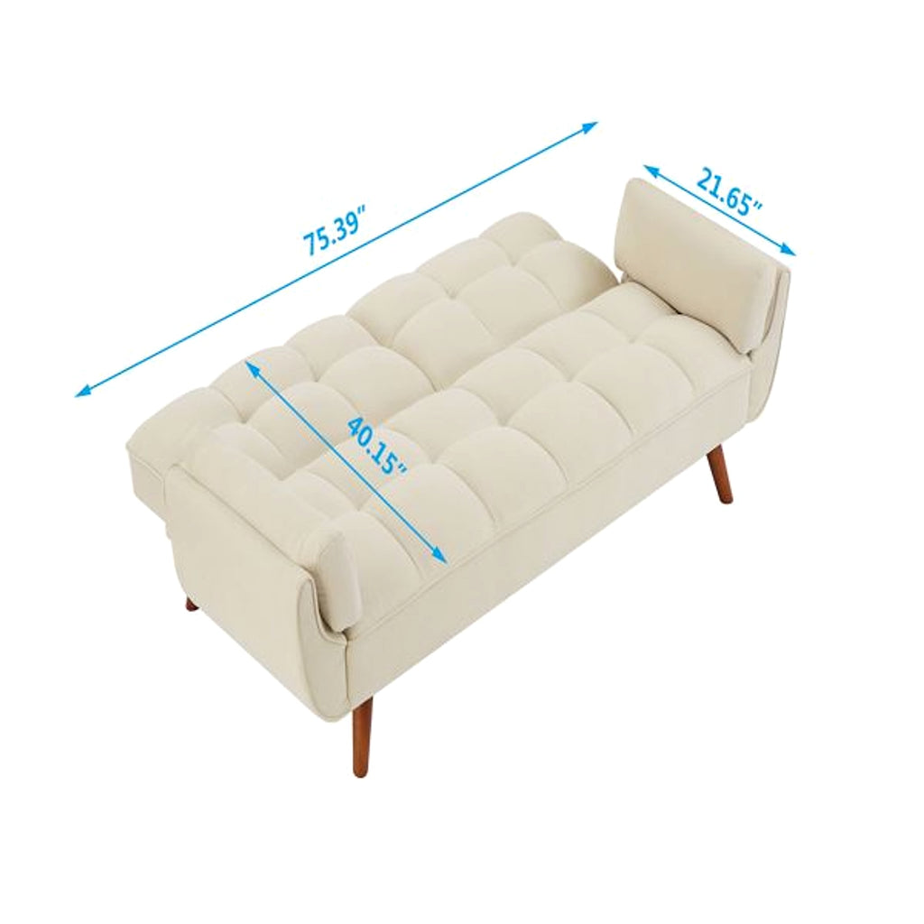 LuneluX – Adjustable Linen Sofa Chair (Beige) - enhanced image 3