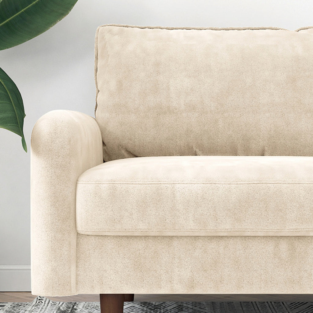 LuneluX_Home – 56.3" Velvet Round Arm Apartment Sofa - enhanced image 3