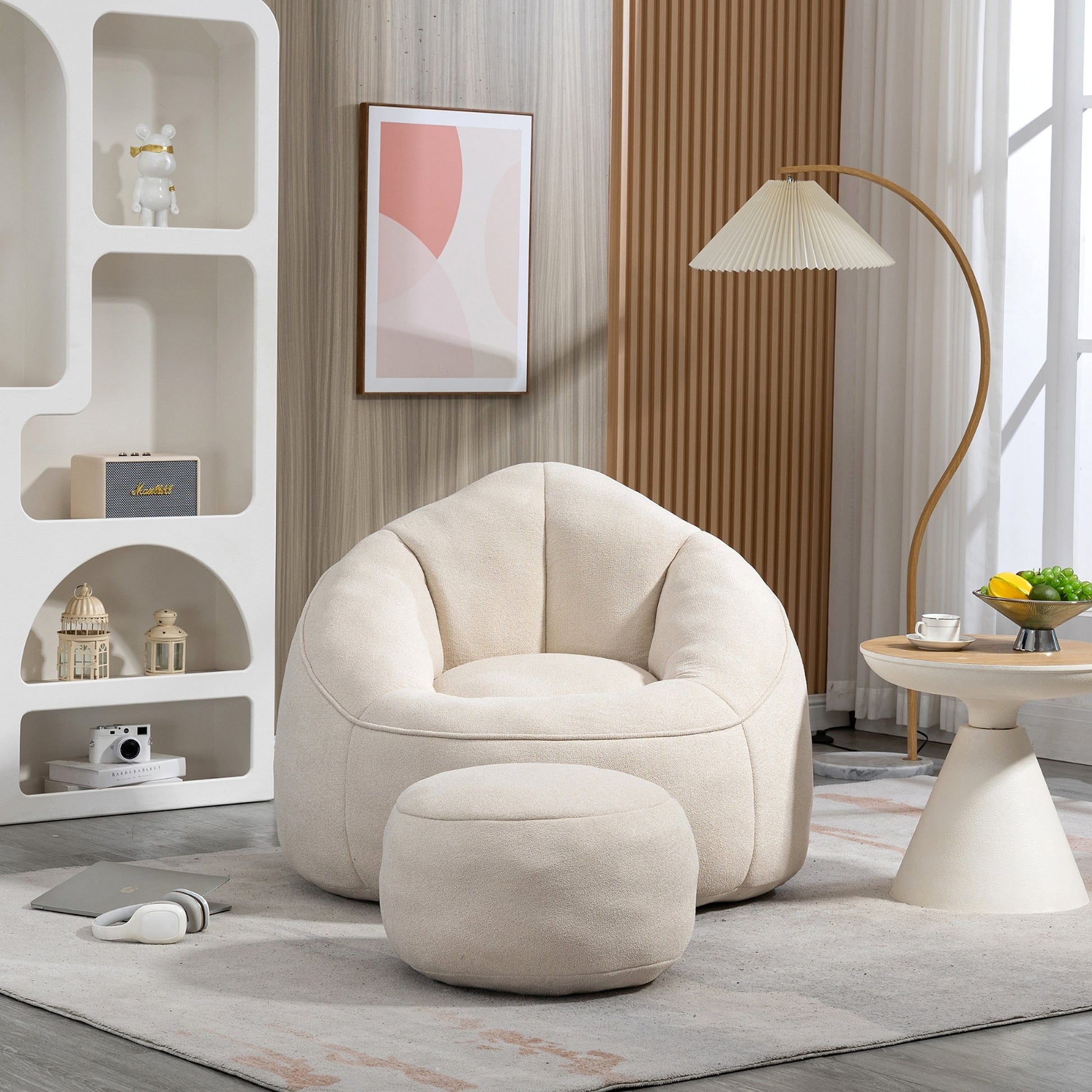 LuneluX_Home – CloudSoft Bean Bag Chair with Footrest - enhanced image 3