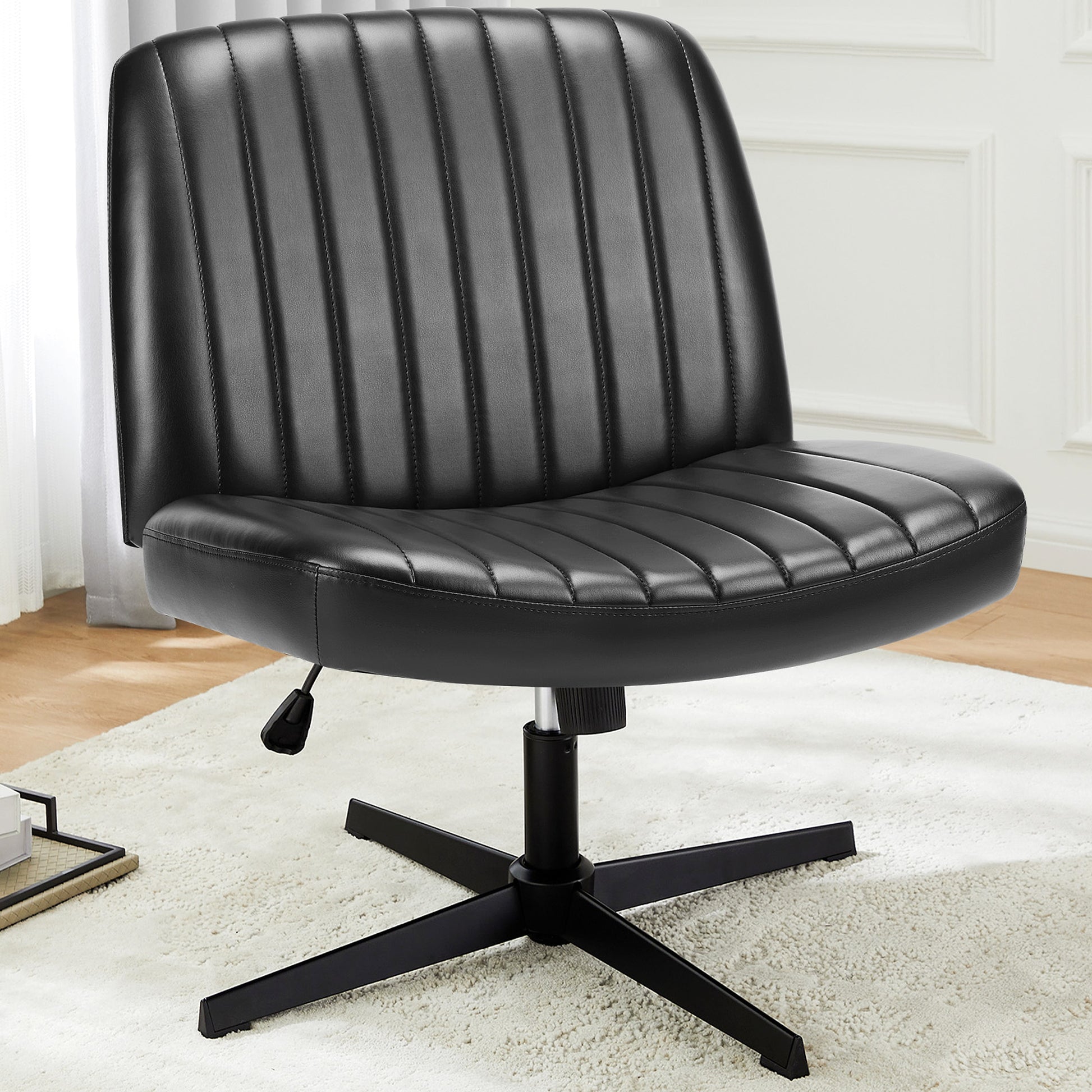 LuneluX_Home – Crossover Armless Swivel Chair - enhanced image 3