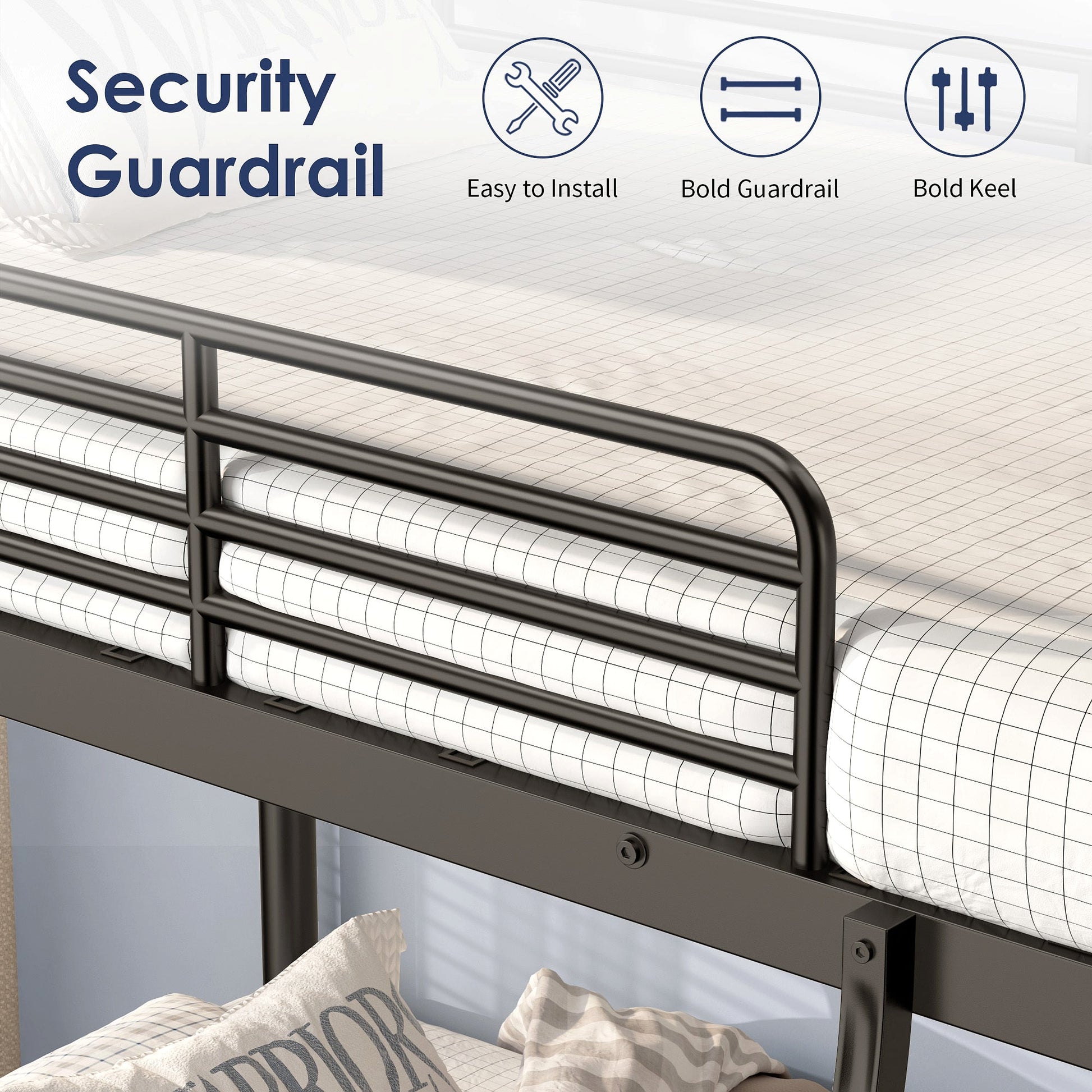 LuneluX_Home – SpaceSaver Loft Bunk Bed (Twin over Twin) - enhanced image 3