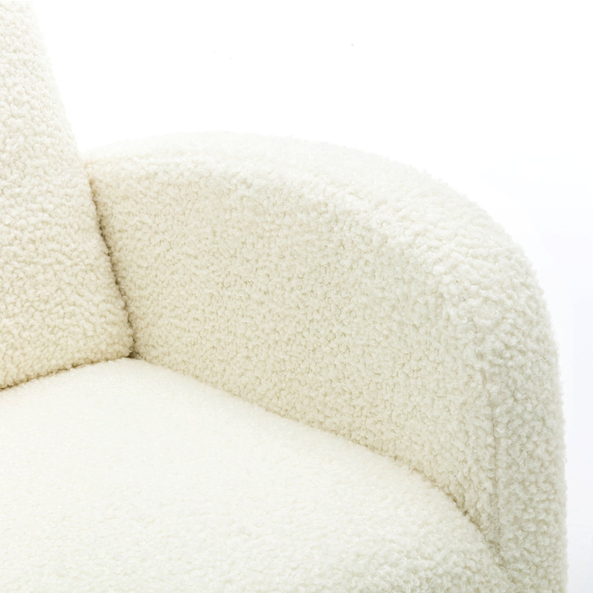 LuneluX_Home – "White Teddy" Rocking Lounge Chair - enhanced image 3