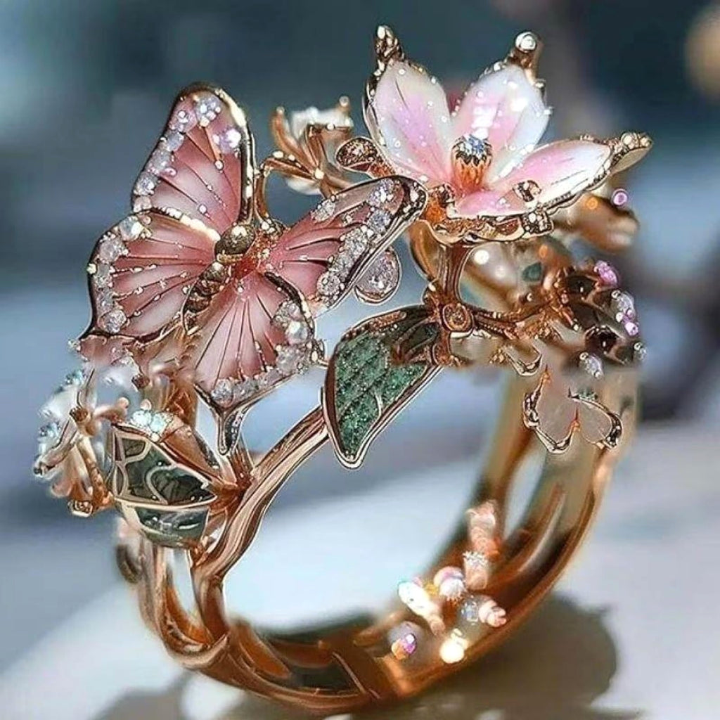 LuxeJewels™ – BloomWing Butterfly Ring (Adjustable) - enhanced image 3