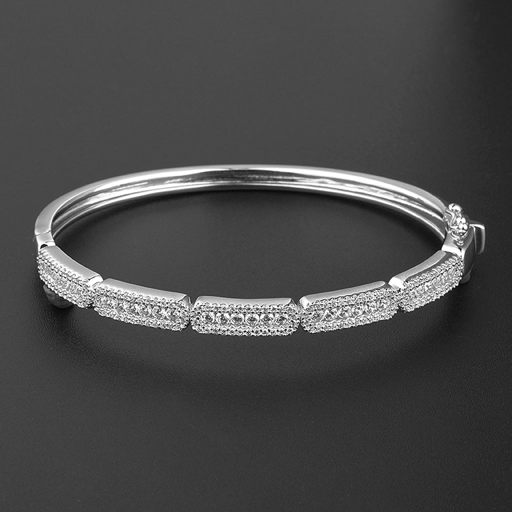 LuxeJewels™ + DiamondLink– Bamboo Elegance Bangle (925 & 18K Rosé) - enhanced image 3